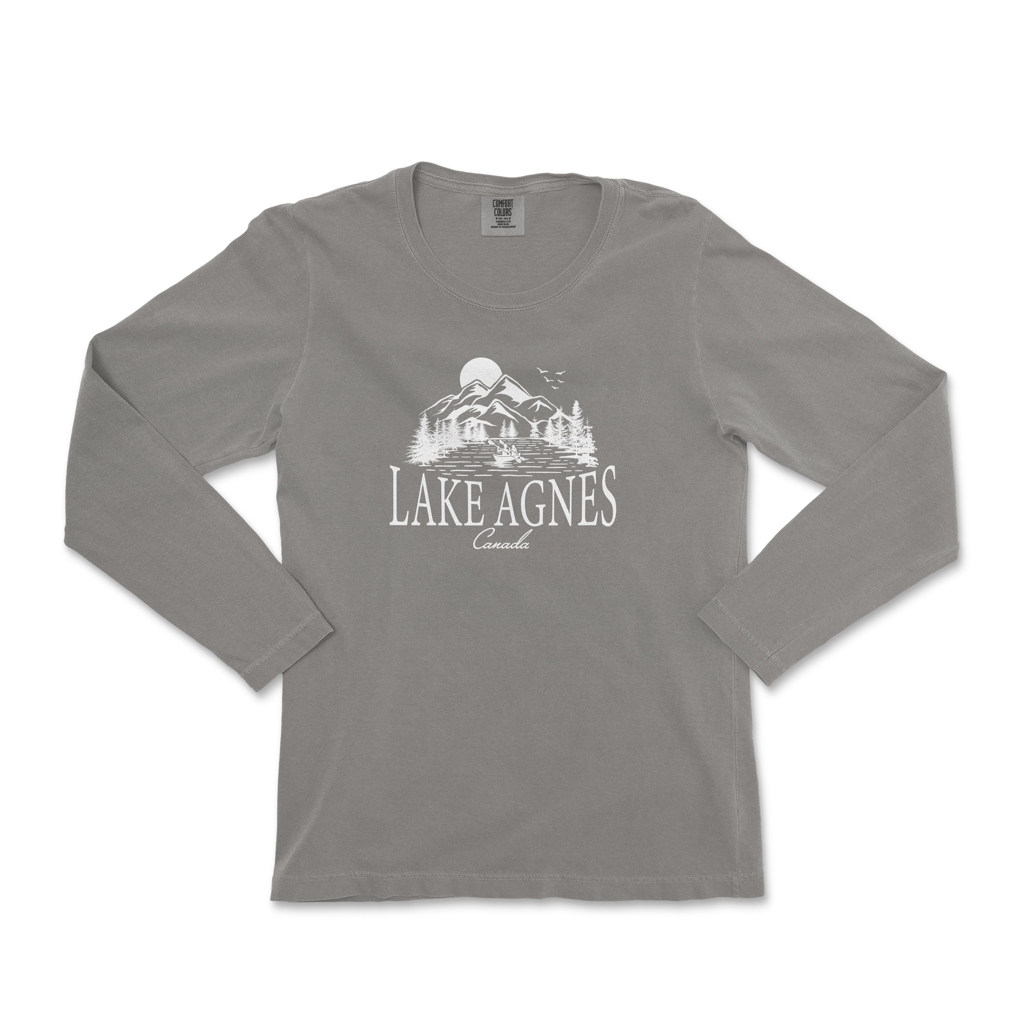 a long sleeve shirt that says lake agnes