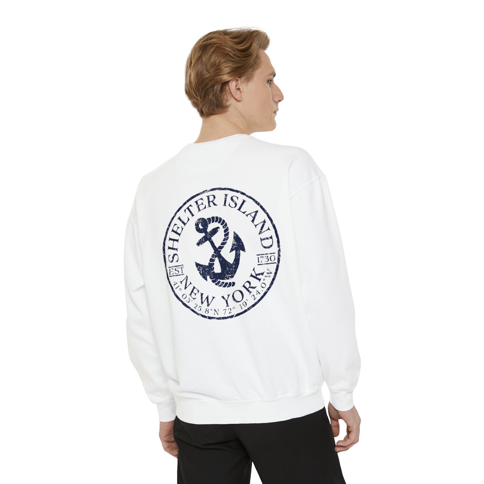 Shelter Island New York Comfort Colors Crewneck Sweatshirt