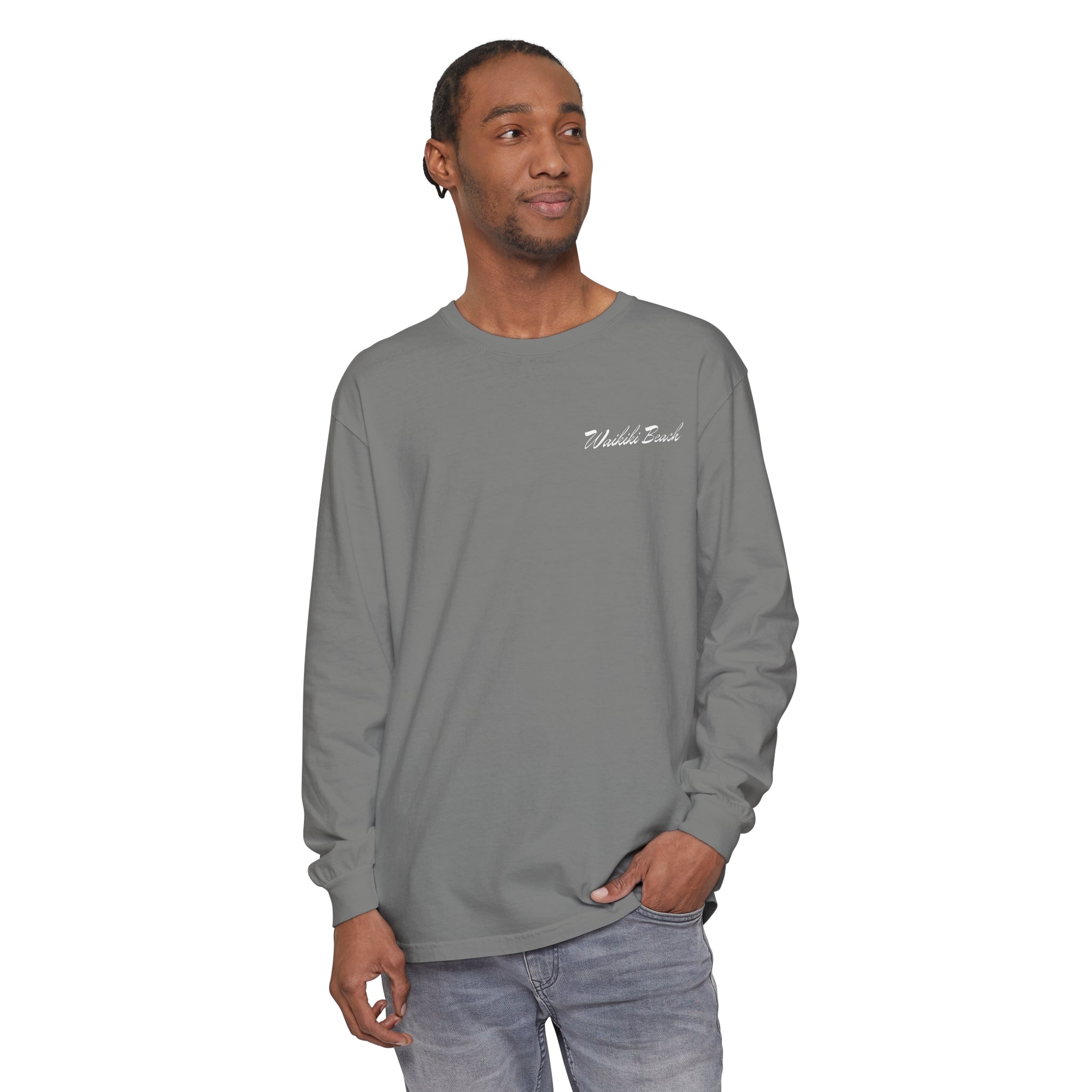 Waikiki beach Comfort Colors Long Sleeve Shirt