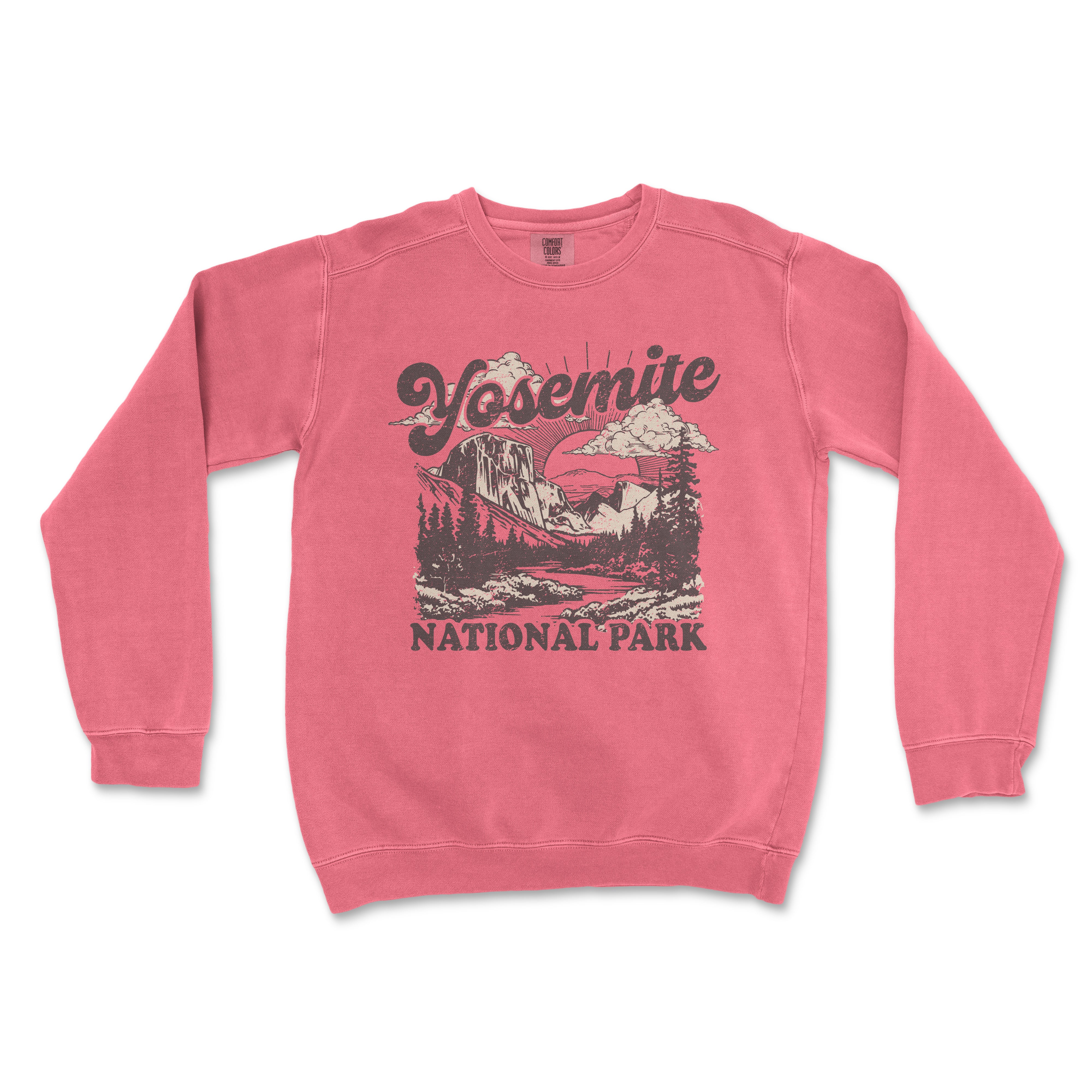 a pink sweatshirt with the words yosemite national park on it