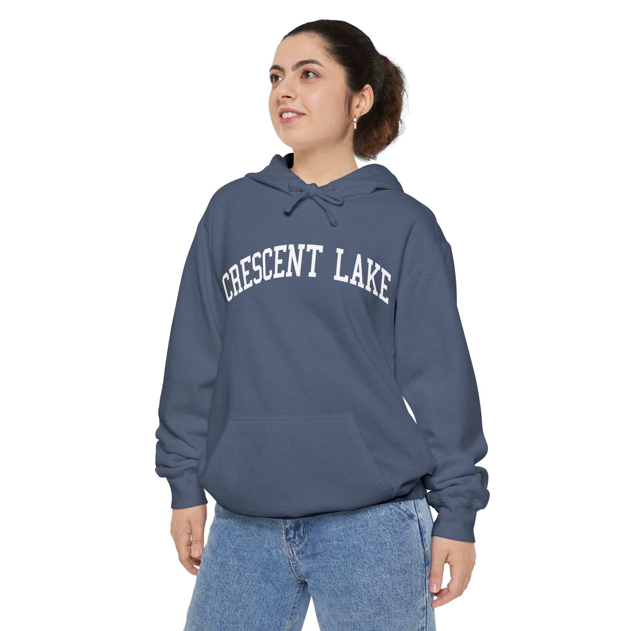 Crescent Lake Oregon Comfort Colors Hooded Sweatshirt