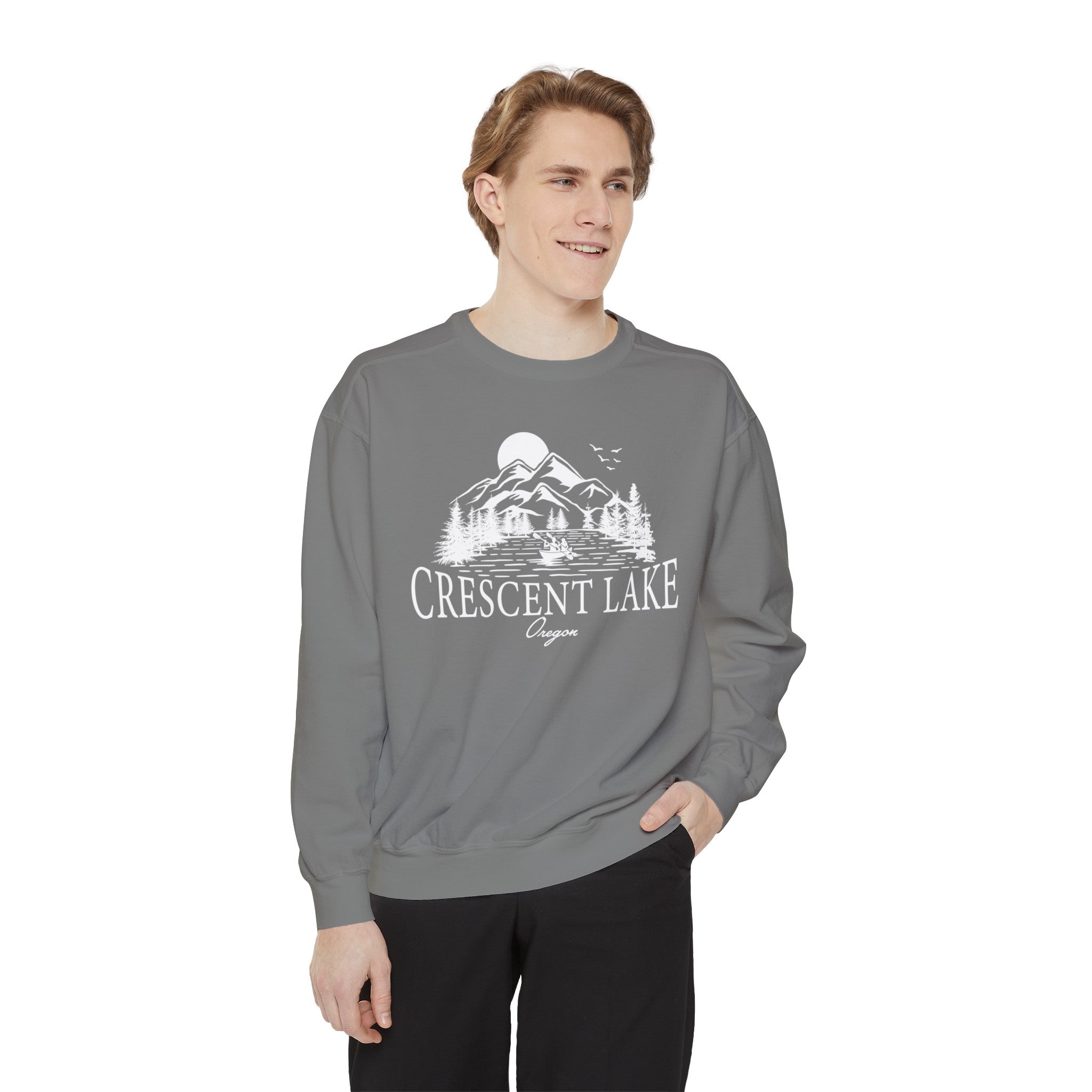 Crescent Lake Oregon Comfort Colors Crewneck Sweatshirt