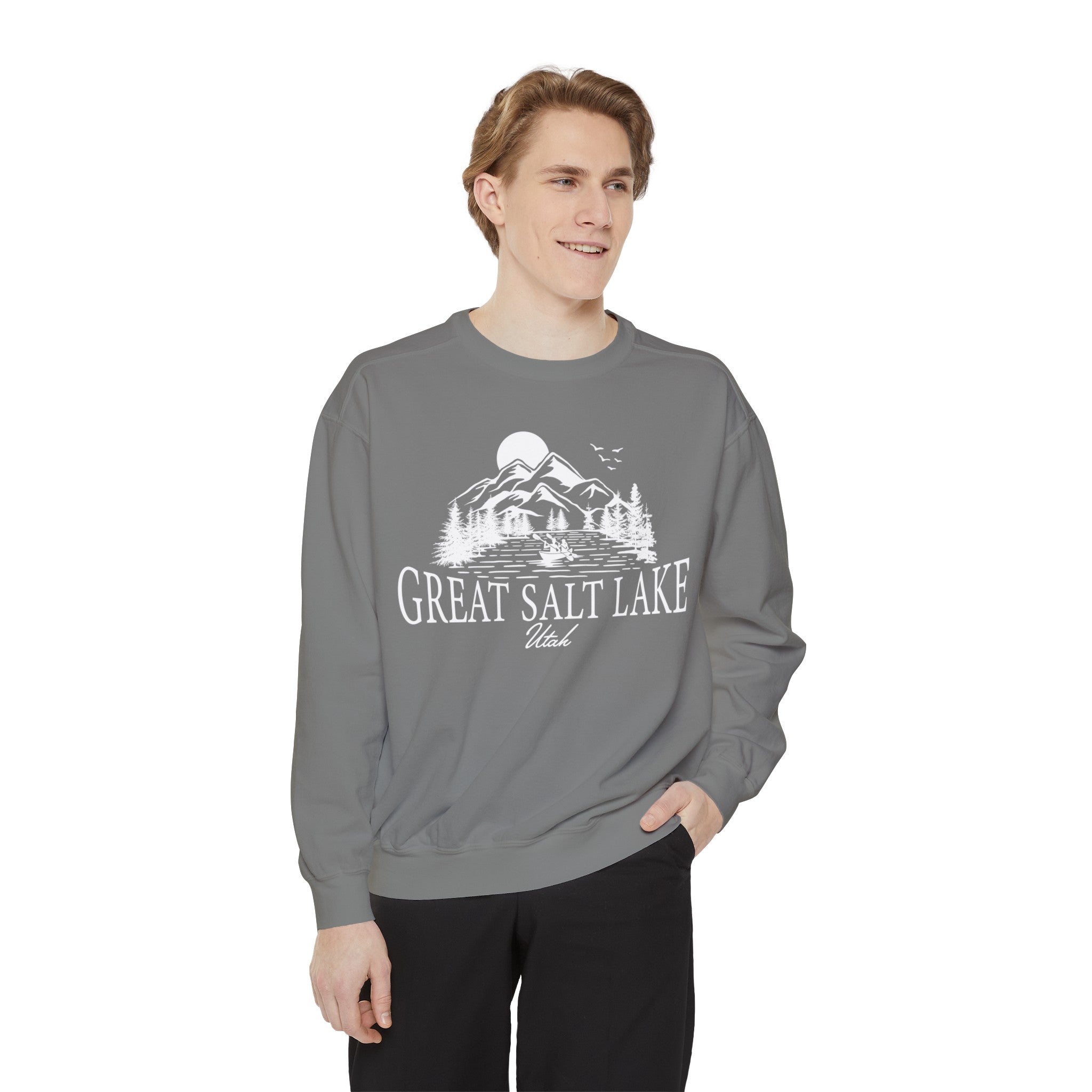 Great Salt Lake Utah Comfort Colors Crewneck Sweatshirt