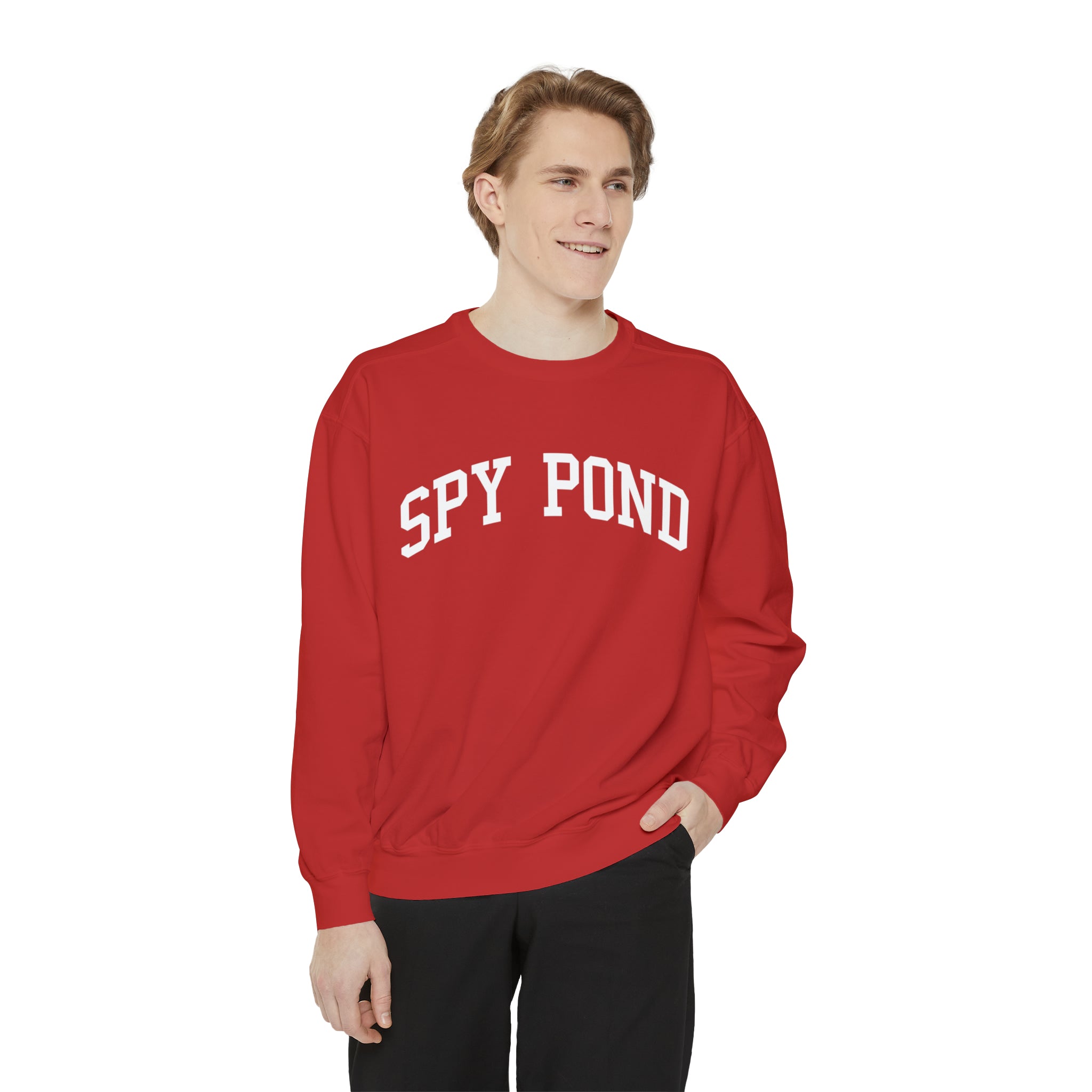 Spy Pond Massachusetts Comfort Colors Crewneck Sweatshirt