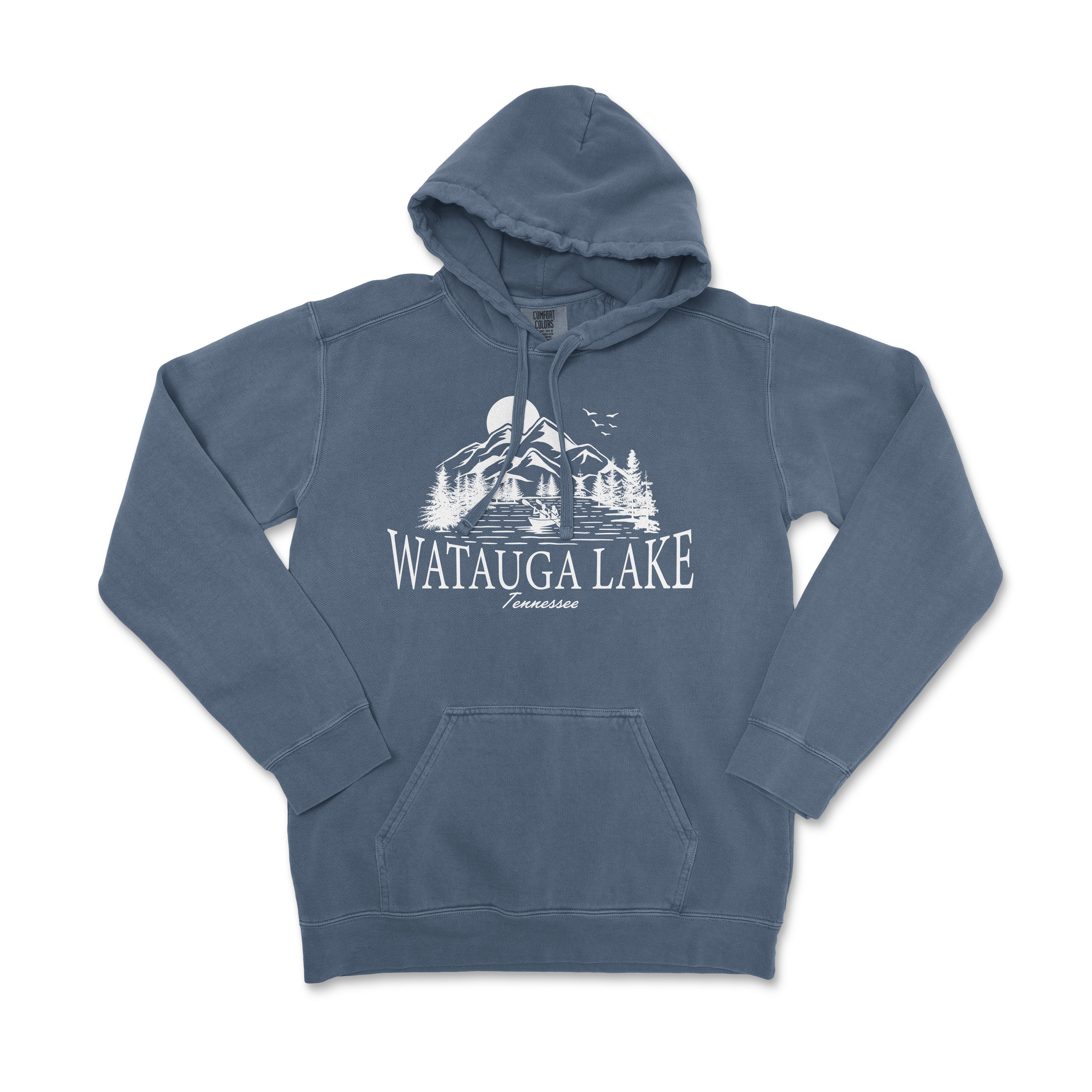 a blue hoodie with the words wattagga lake on it