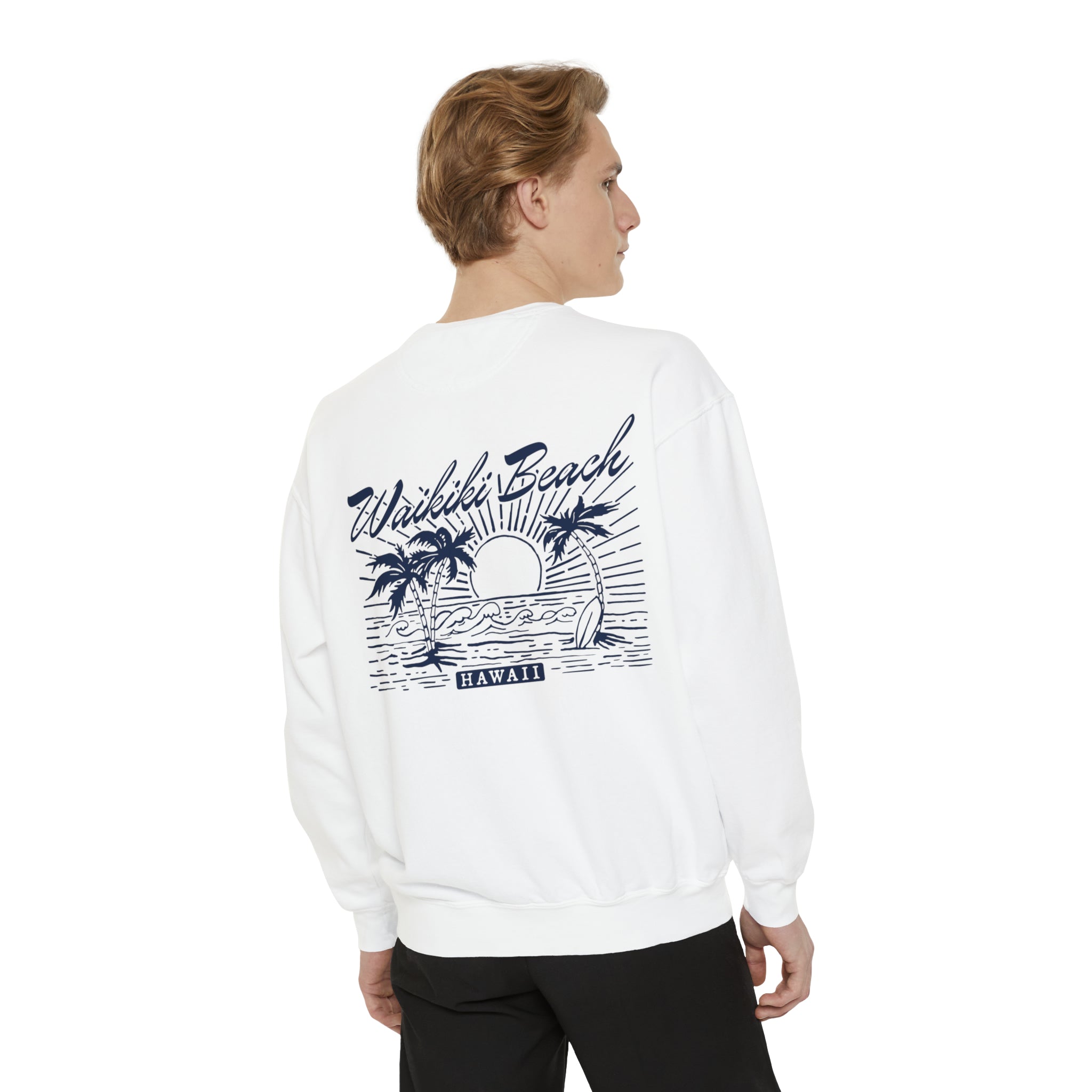 Waikiki beach Comfort Colors Crewneck Sweatshirt