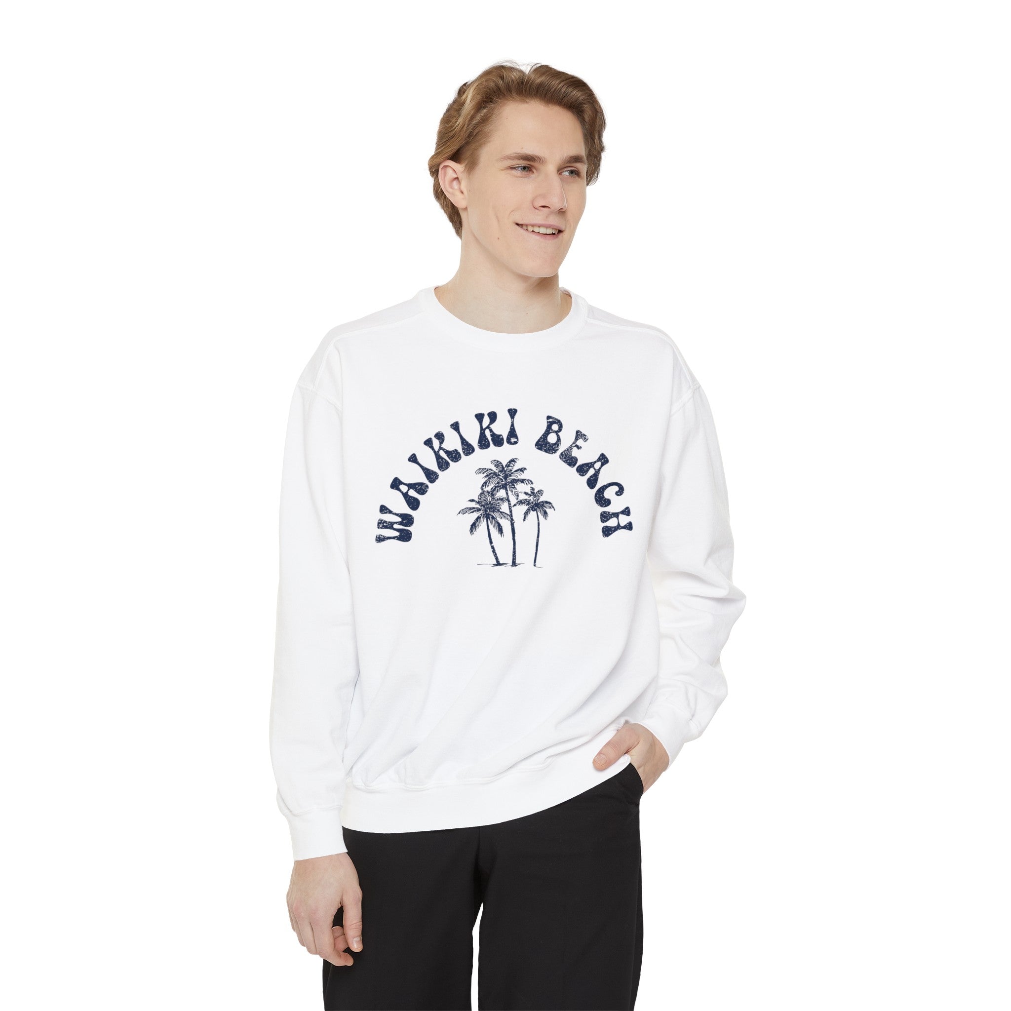 Waikiki Beach Comfort Colors Crewneck Sweatshirt