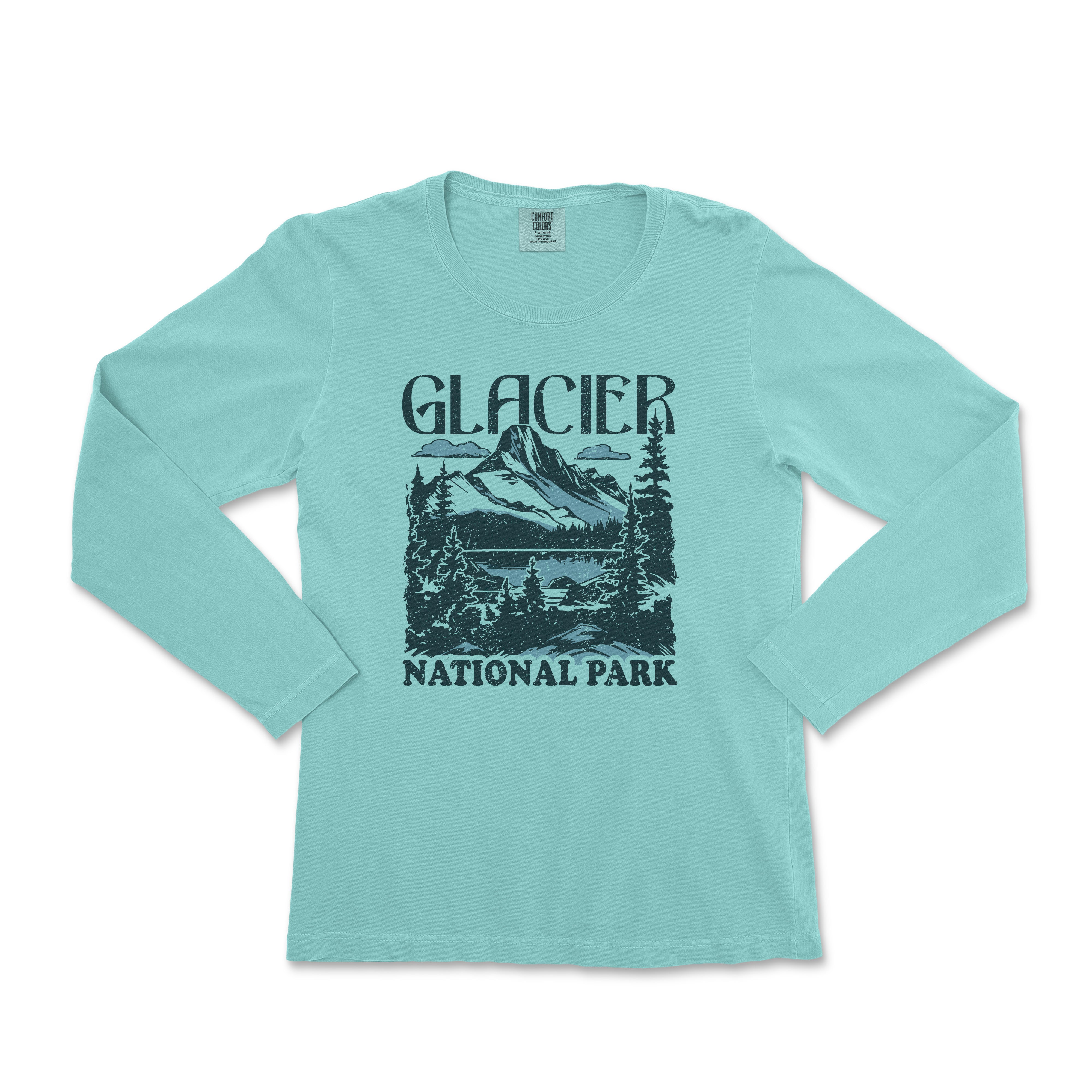 the glacier national park long sleeve tee shirt