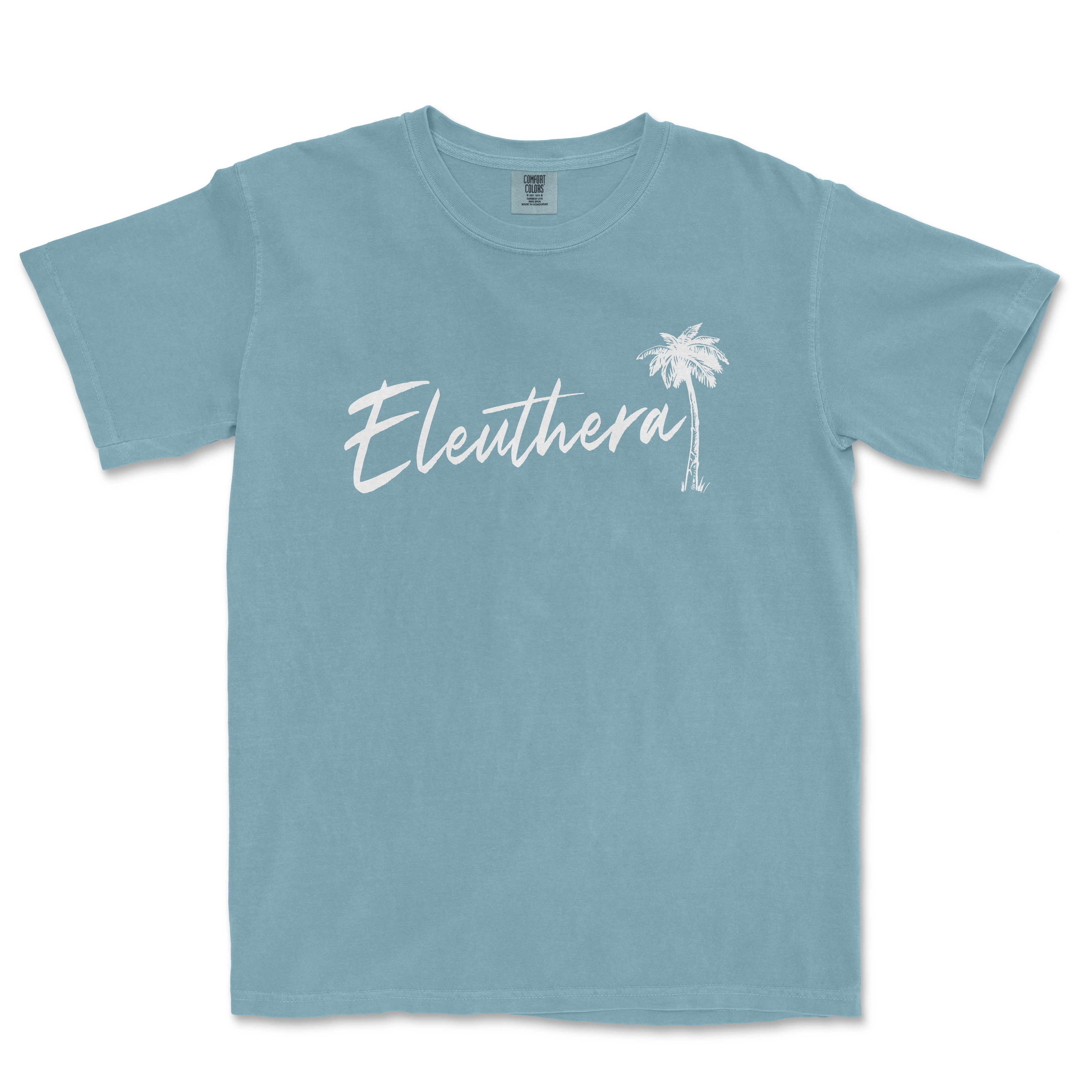 a blue t - shirt with the word, elethhern written in white