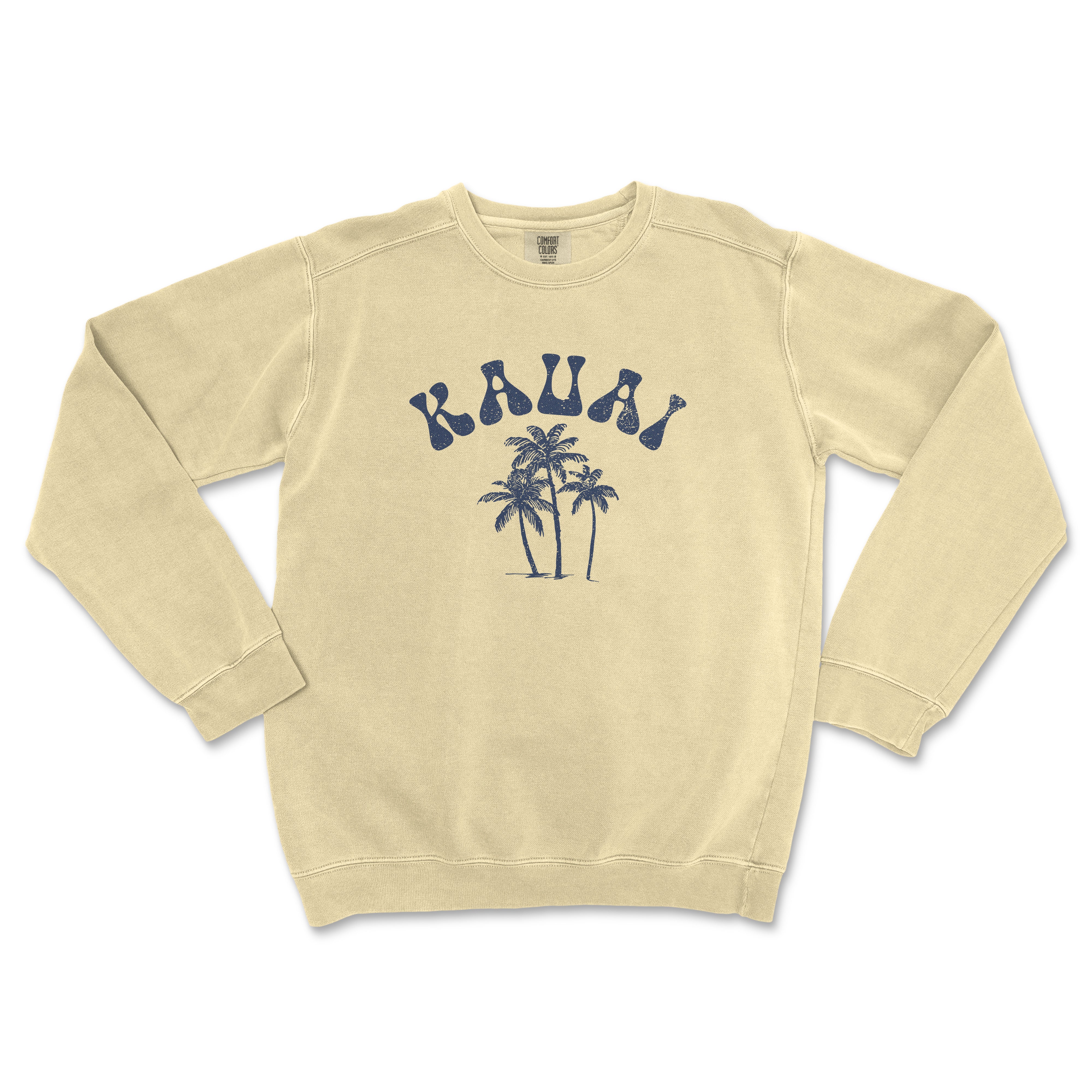 a sweatshirt with a palm tree and the word kaua on it