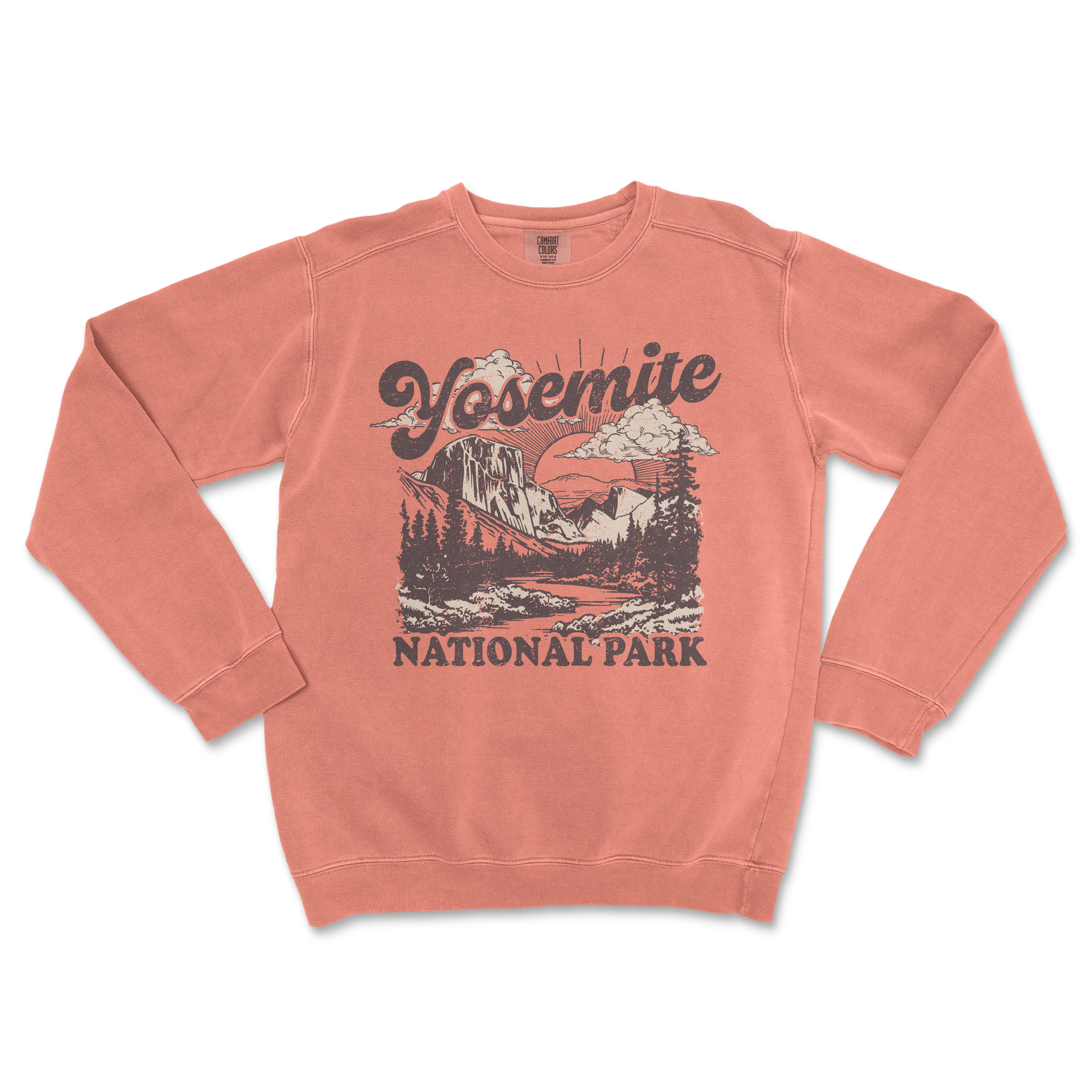 a pink sweatshirt with the yosemite national park on it