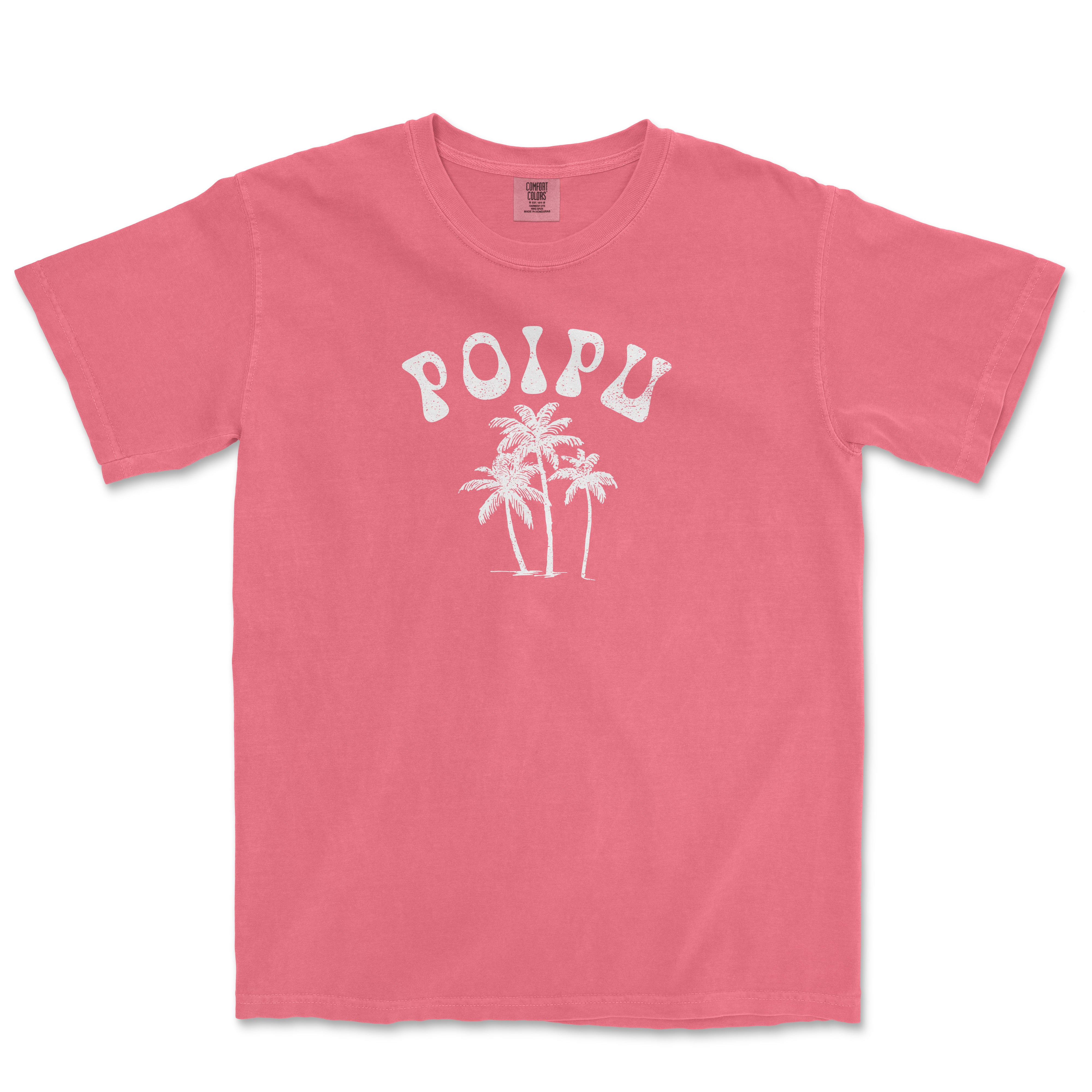 a pink t - shirt with a palm tree on it