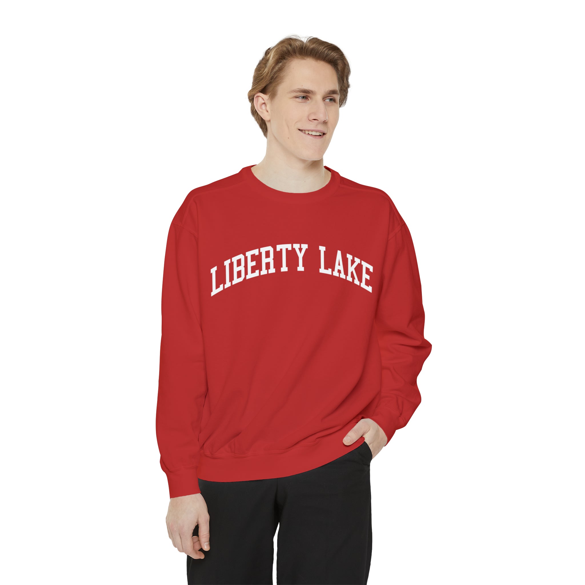 Liberty Lake Washington Comfort Colors Crewneck Sweatshirt