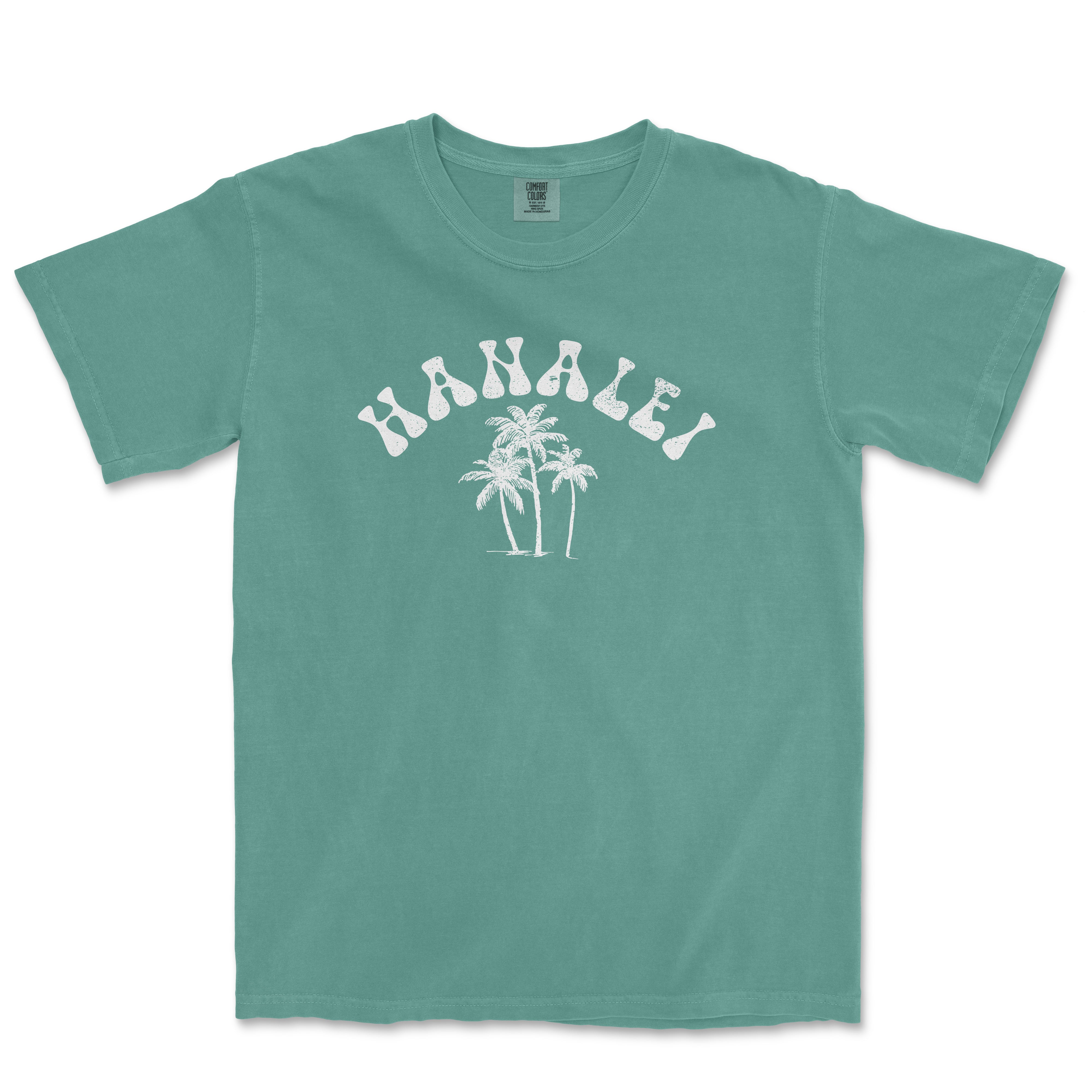 a green t - shirt with the words hawaii printed on it