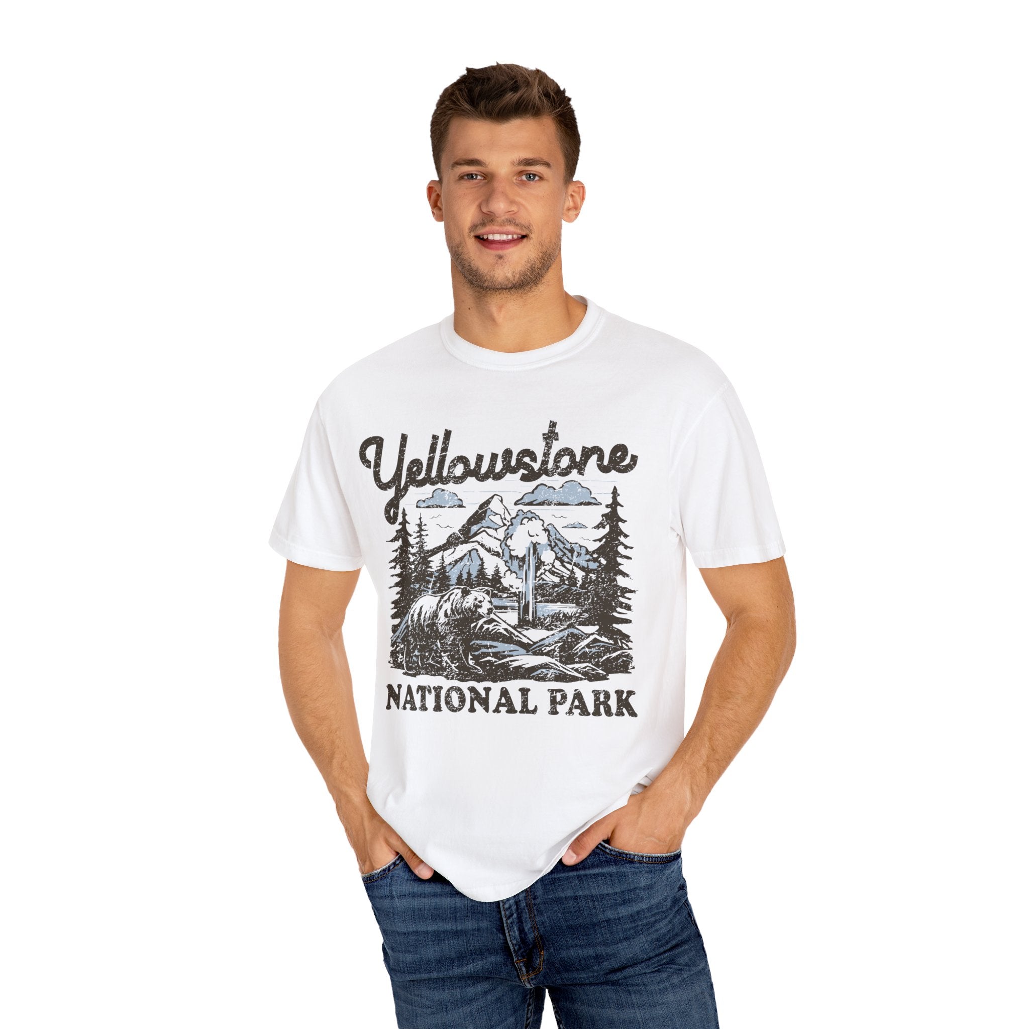 Yellowstone National Park Comfort Colors T-Shirt Distressed Design