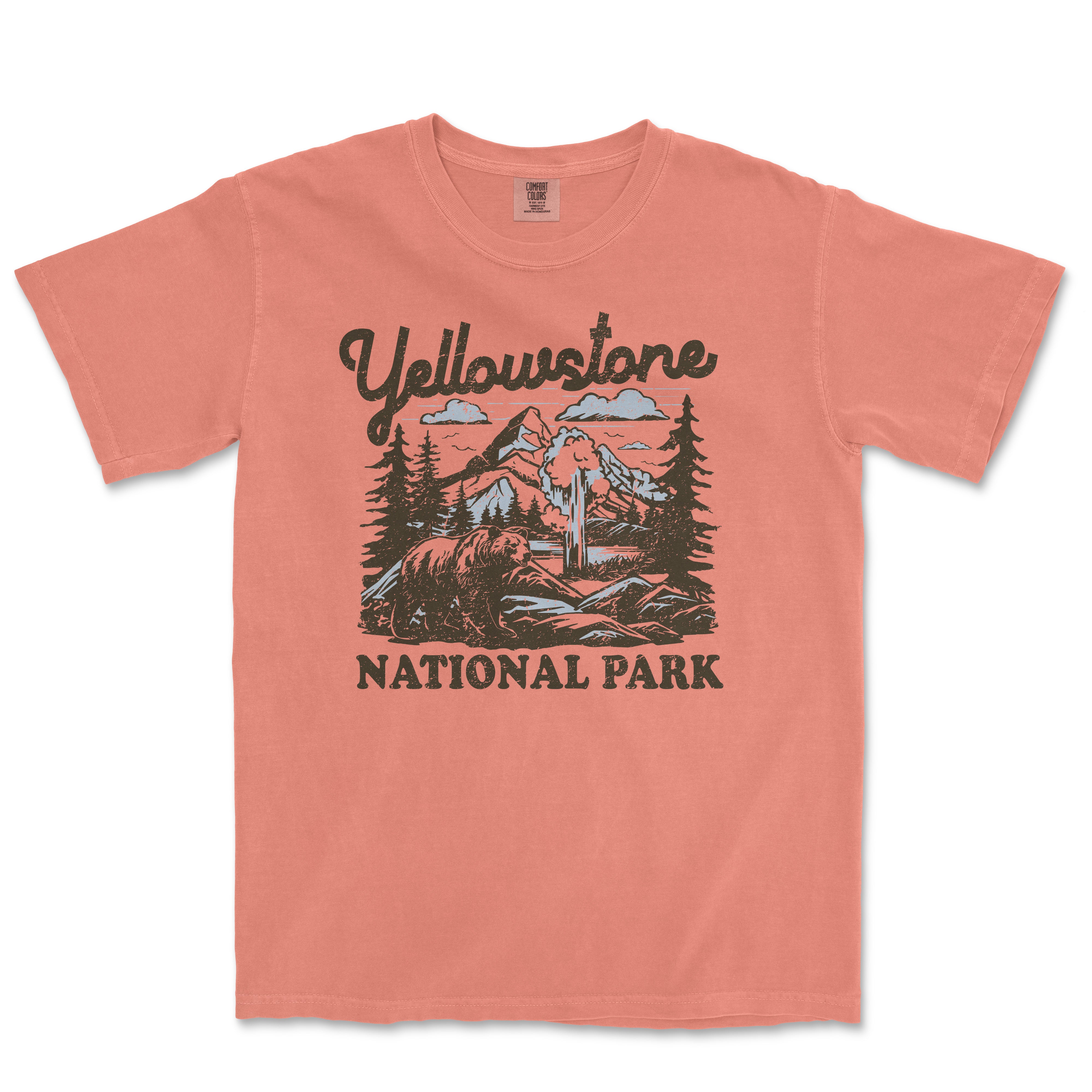 a t - shirt with the words yellowstone national park on it