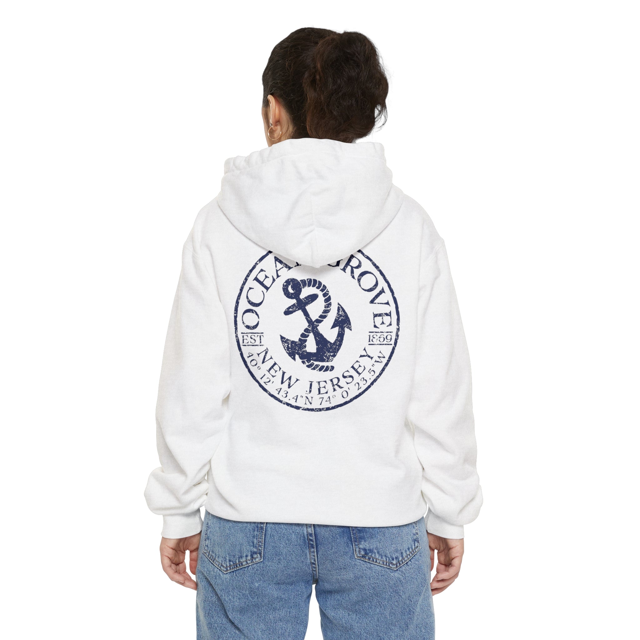 Ocean Grove New Jersey Comfort Colors Hooded Sweatshirt