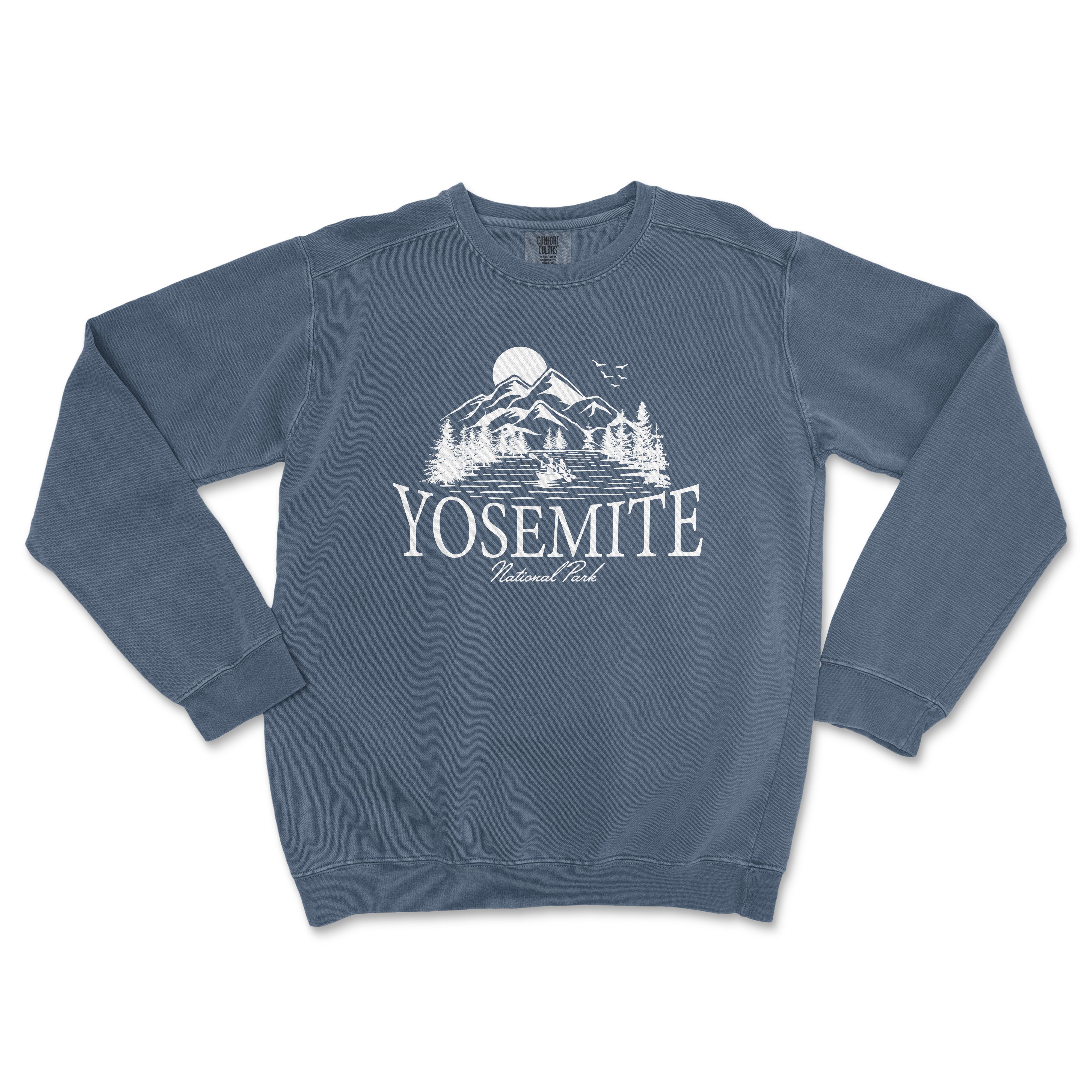 a blue sweatshirt with the words yosemite on it