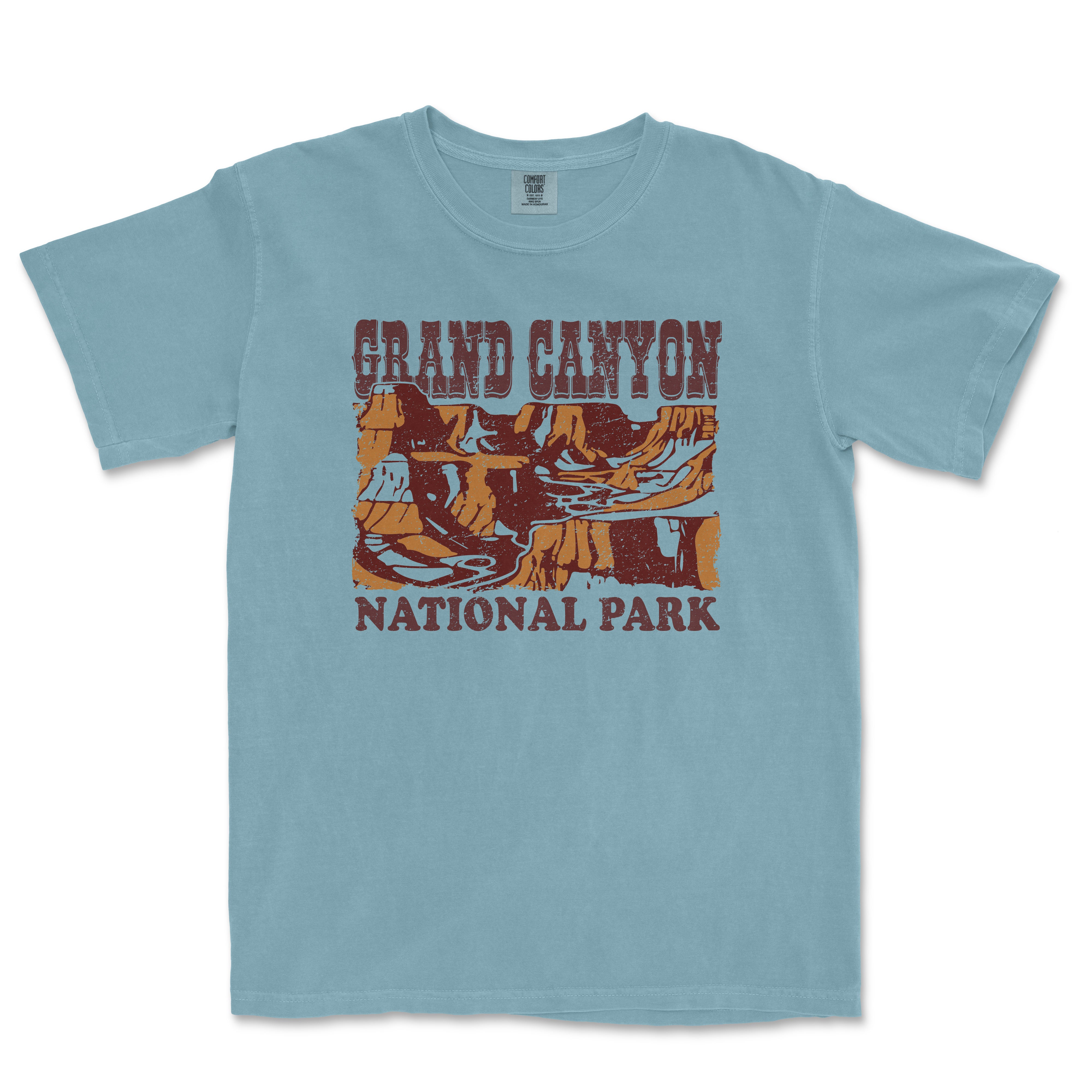 a blue t - shirt with the grand canyon national park on it