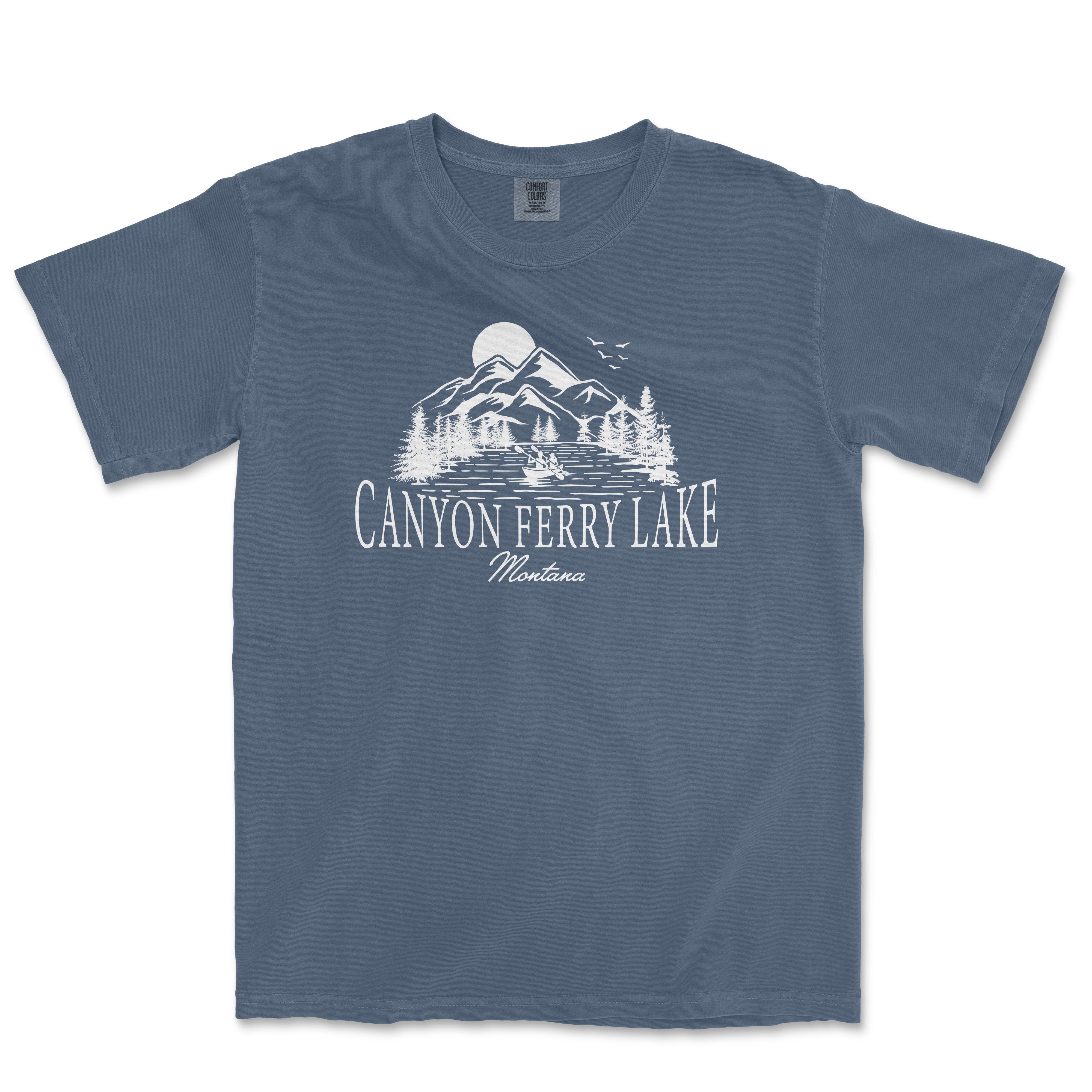 a blue t - shirt that says canyon ferry lake