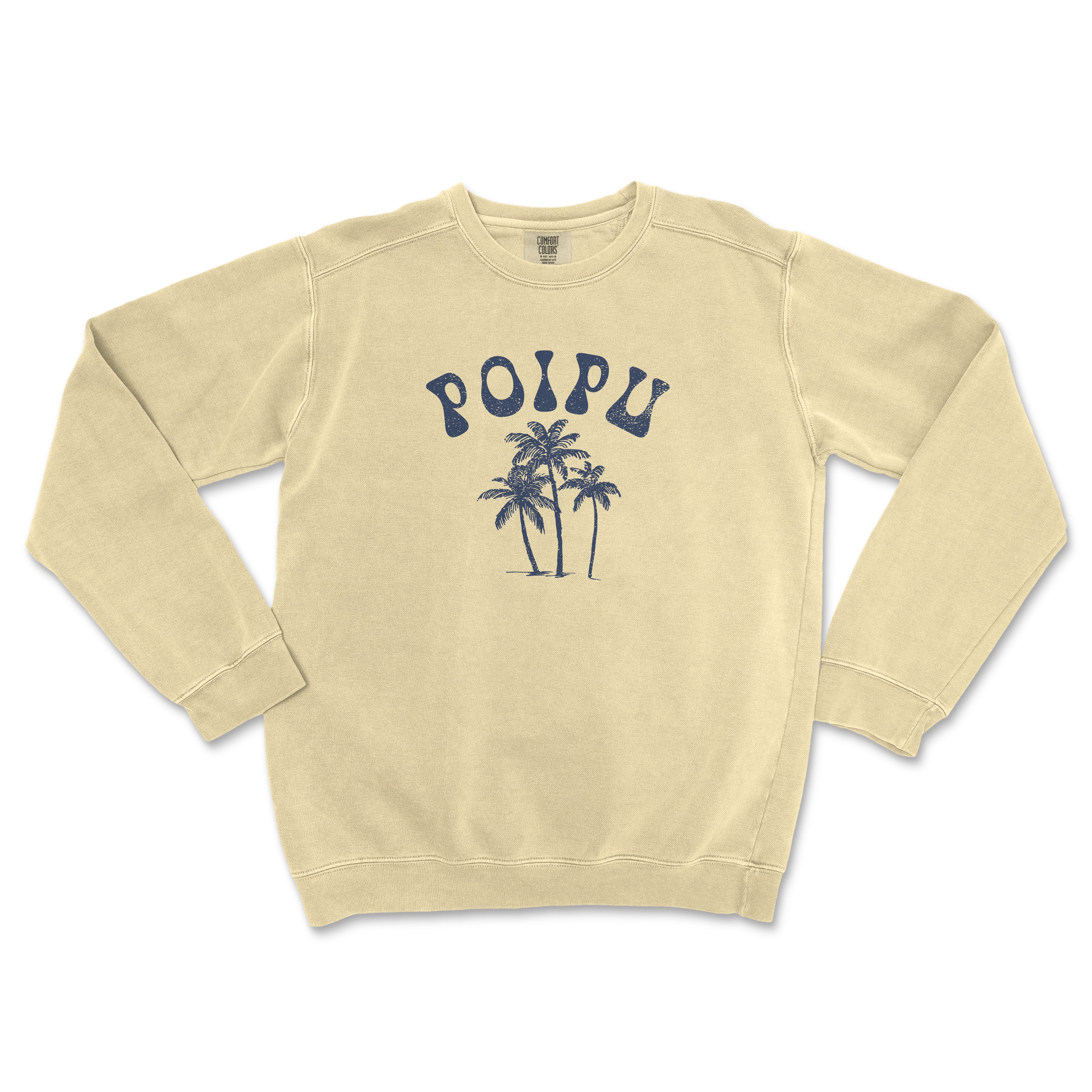 a sweatshirt with a palm tree and the word polo on it