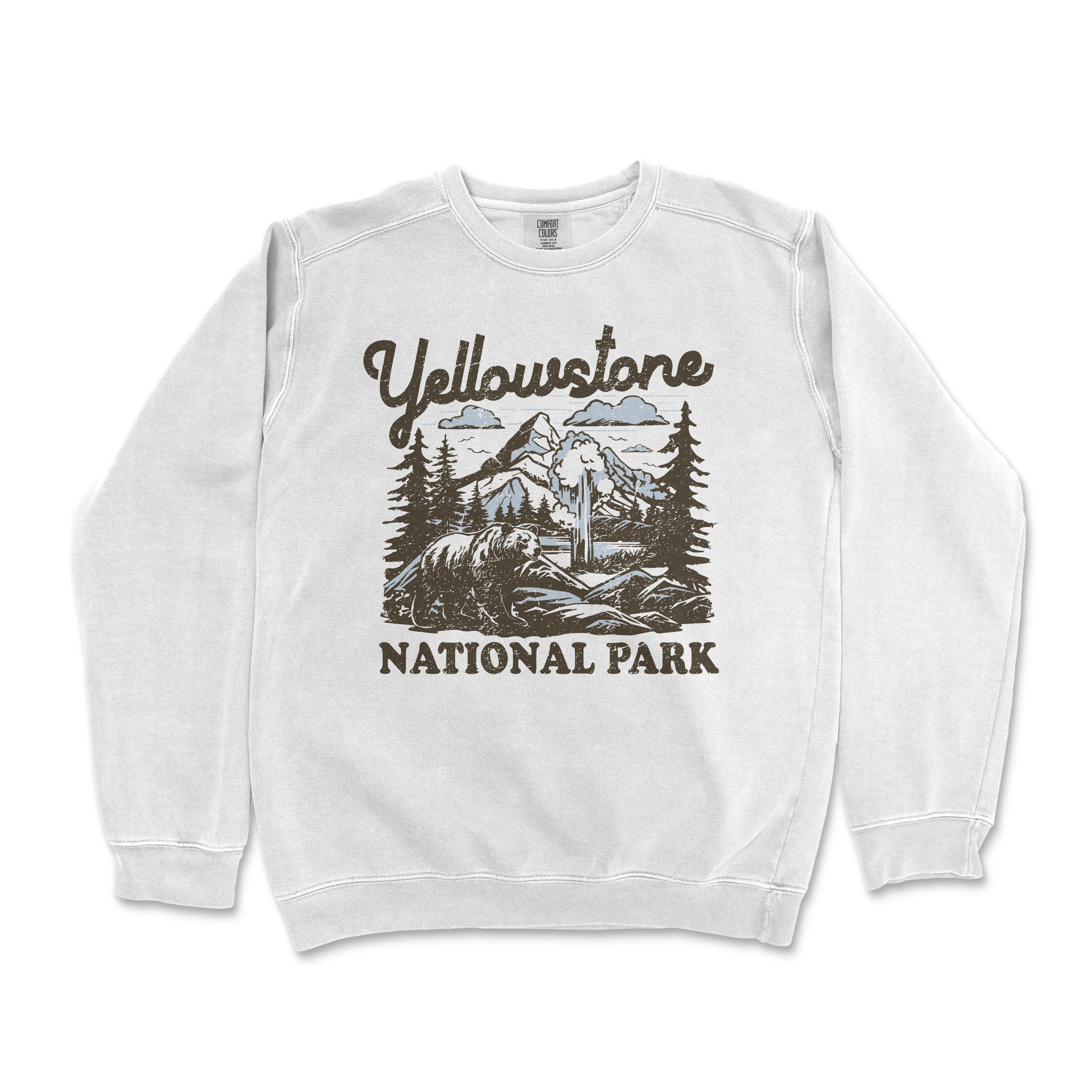 the yellowstone national park sweatshirt in white