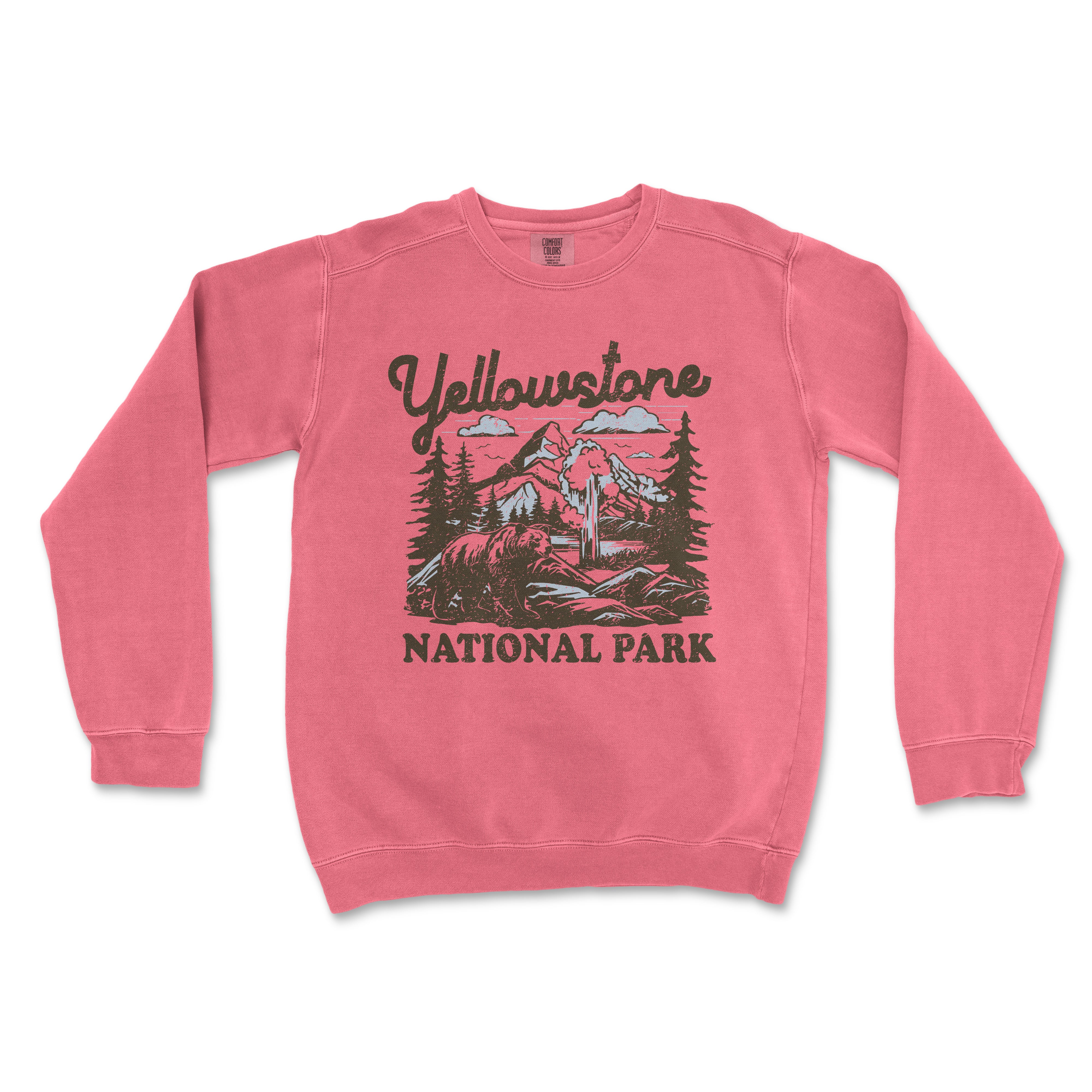 a pink sweatshirt that says yellowstone national park