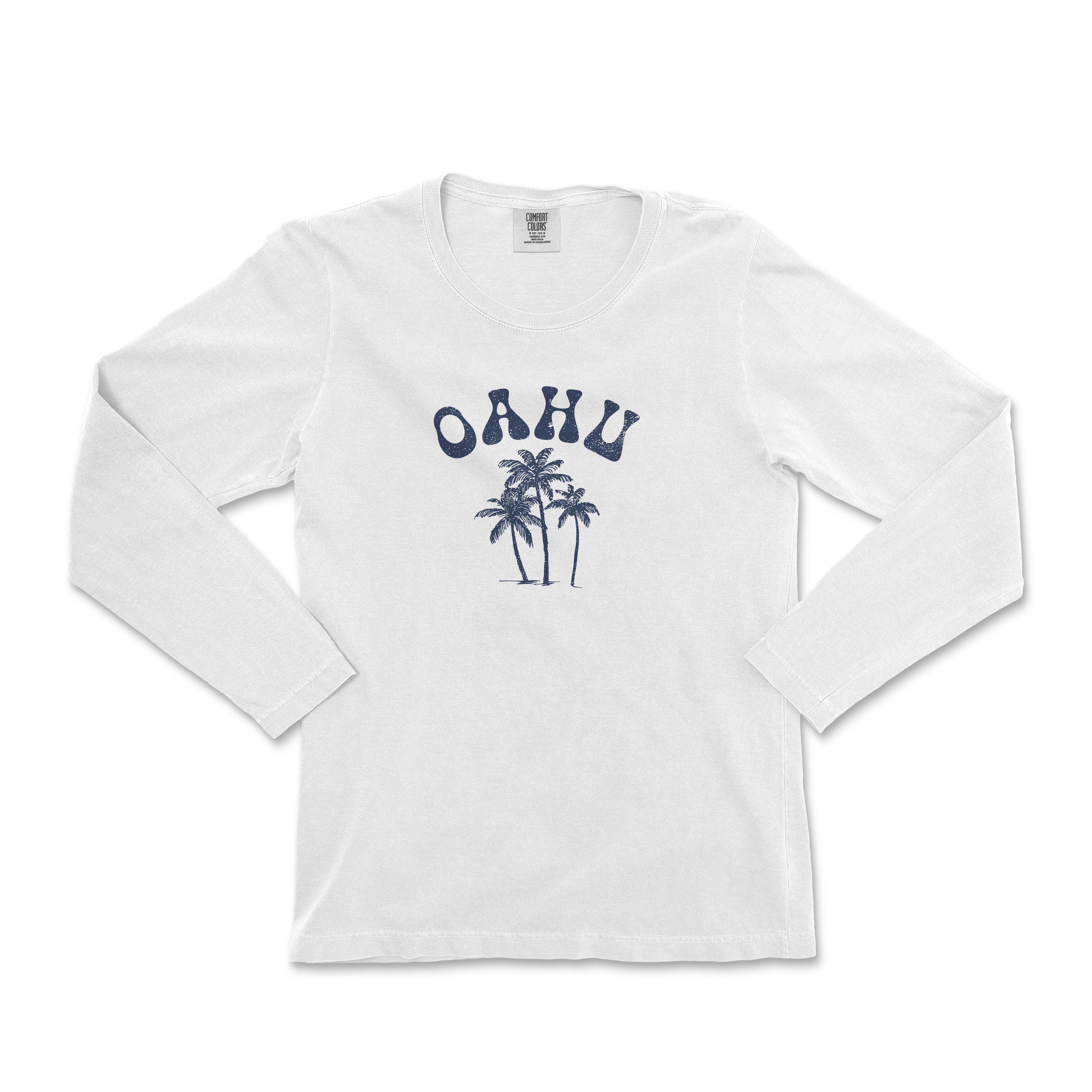 a white long sleeve shirt with the word idaho on it