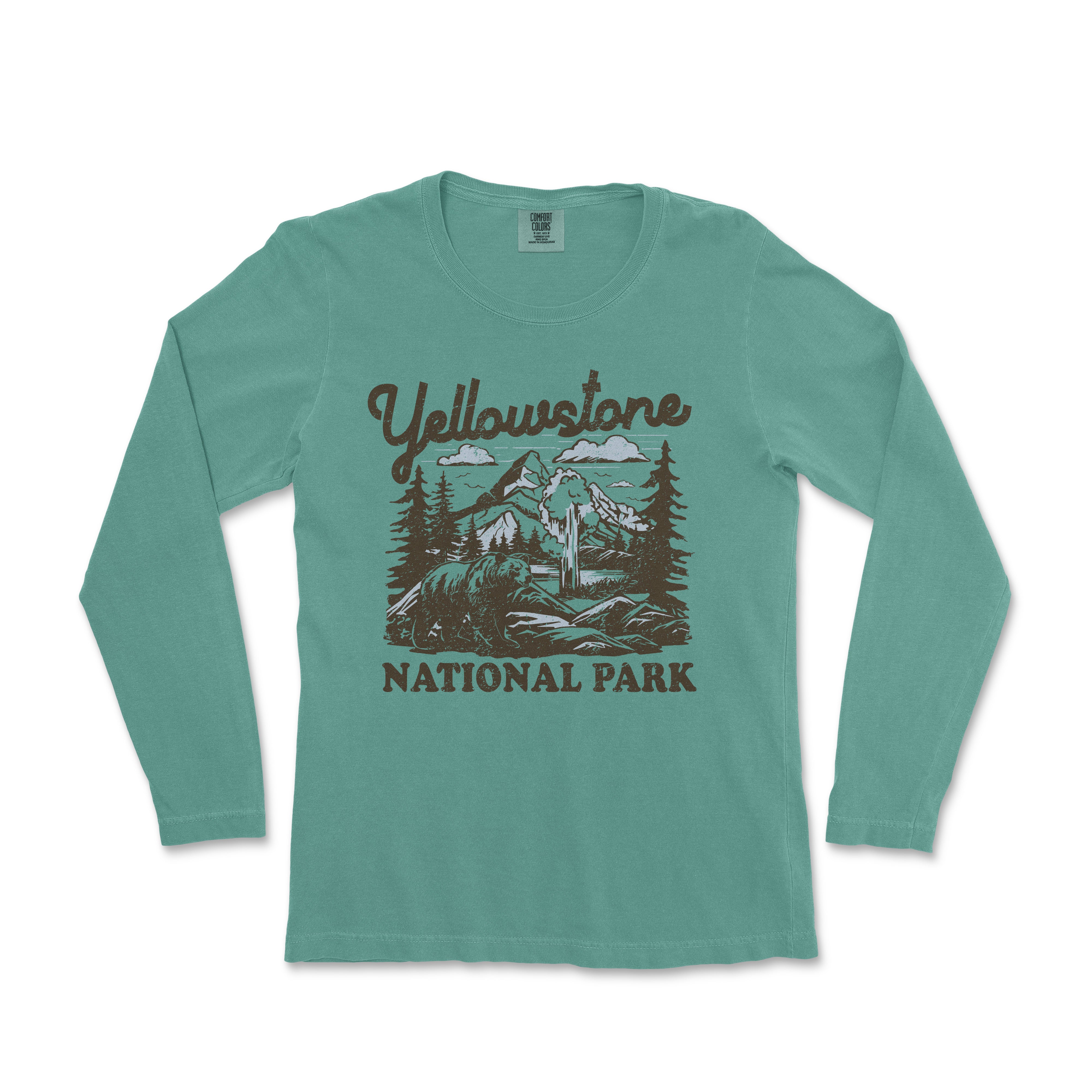 the yellowstone national park long sleeve tee shirt