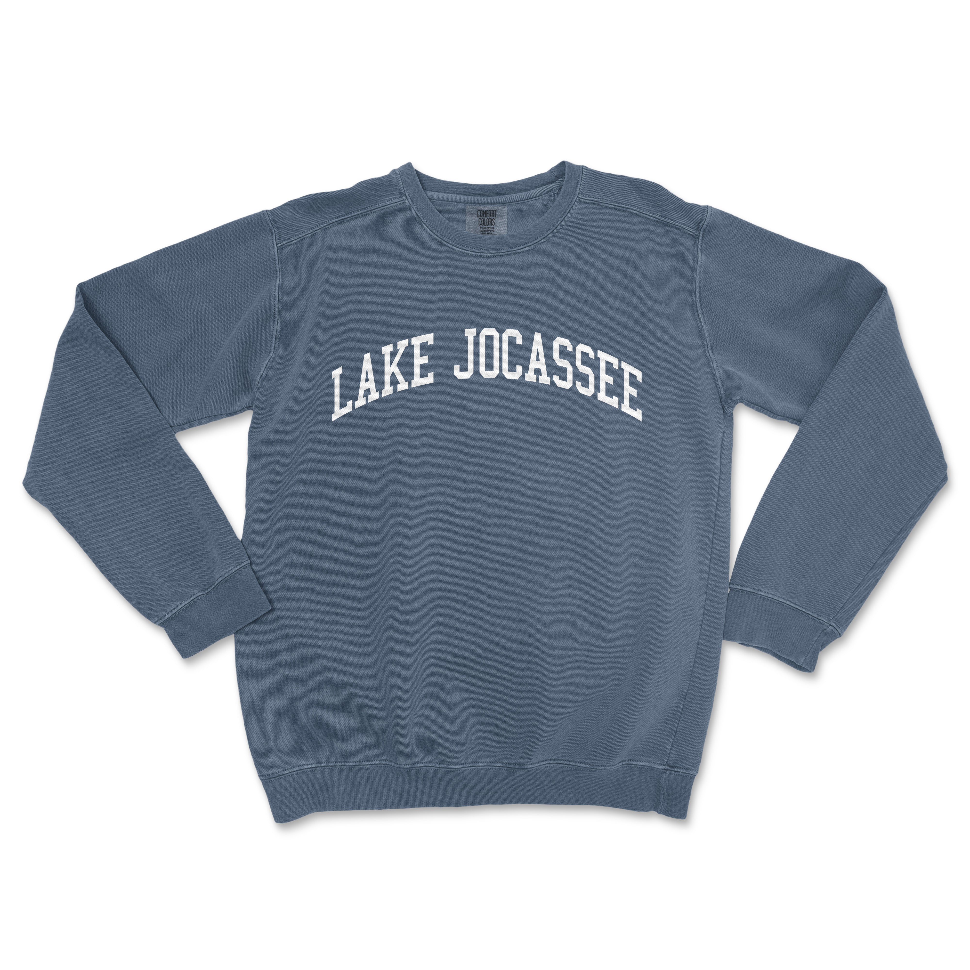 a blue sweatshirt with the words lake jocasee on it