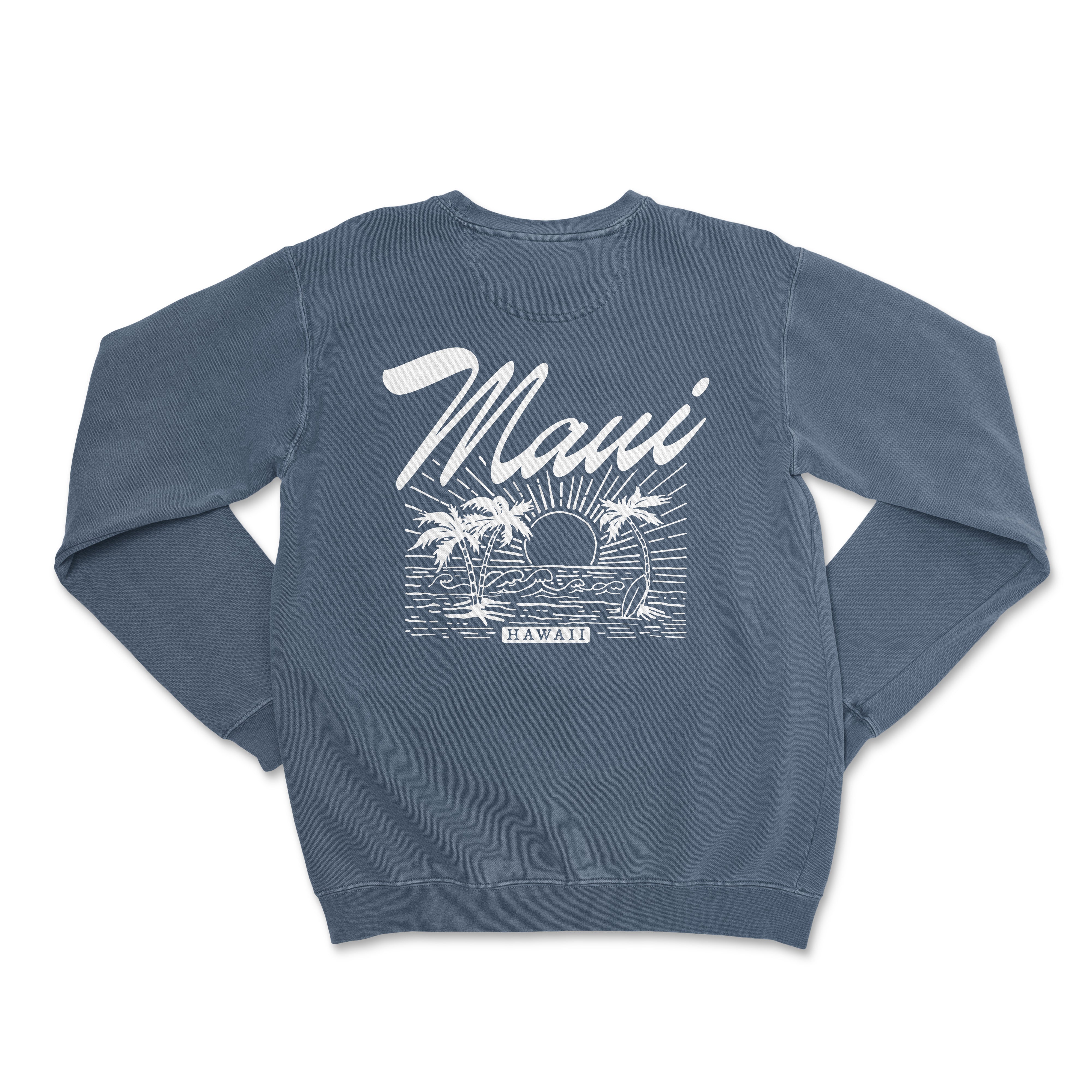 a blue sweatshirt with the words mahi on it