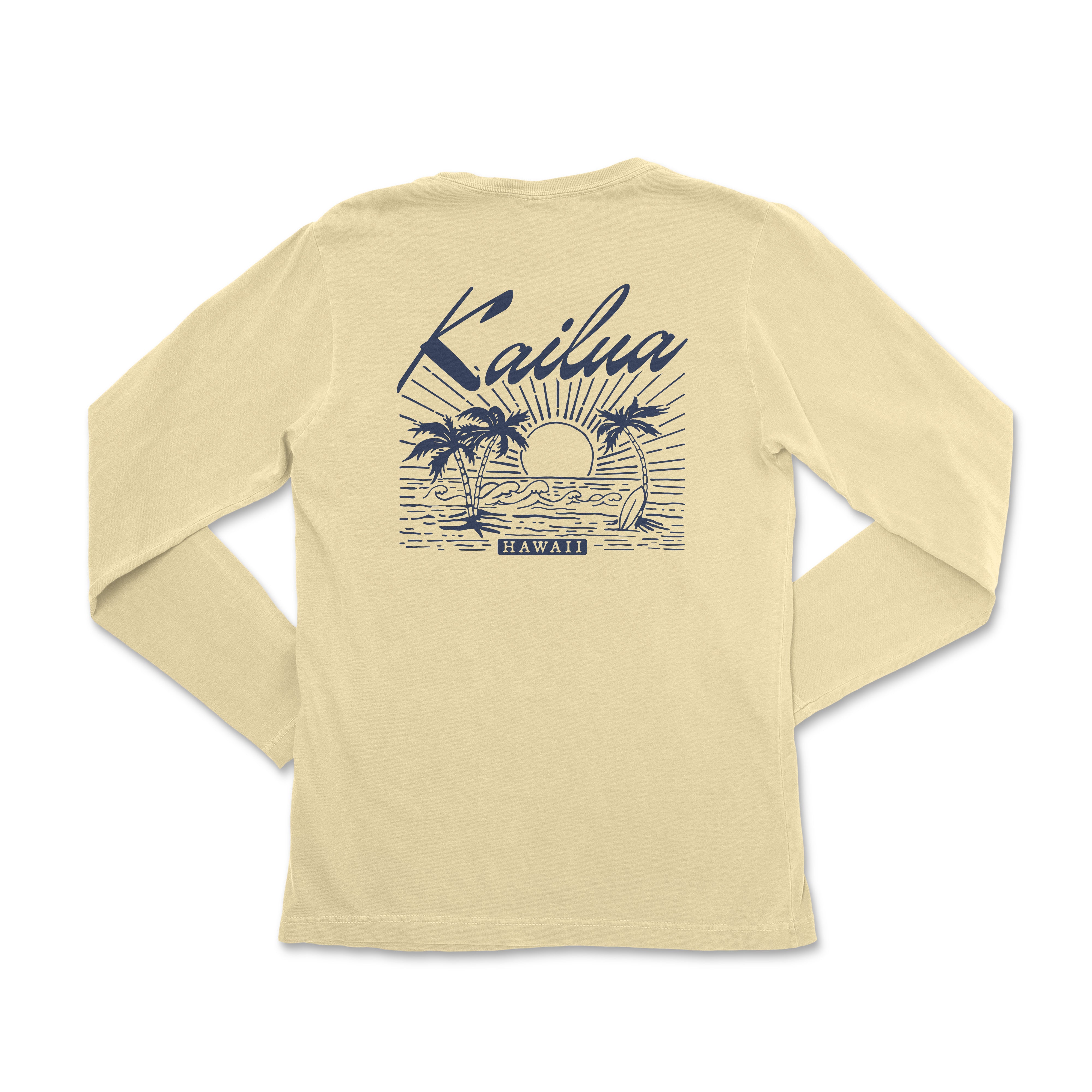 a women's long sleeve shirt with the words kaua on it