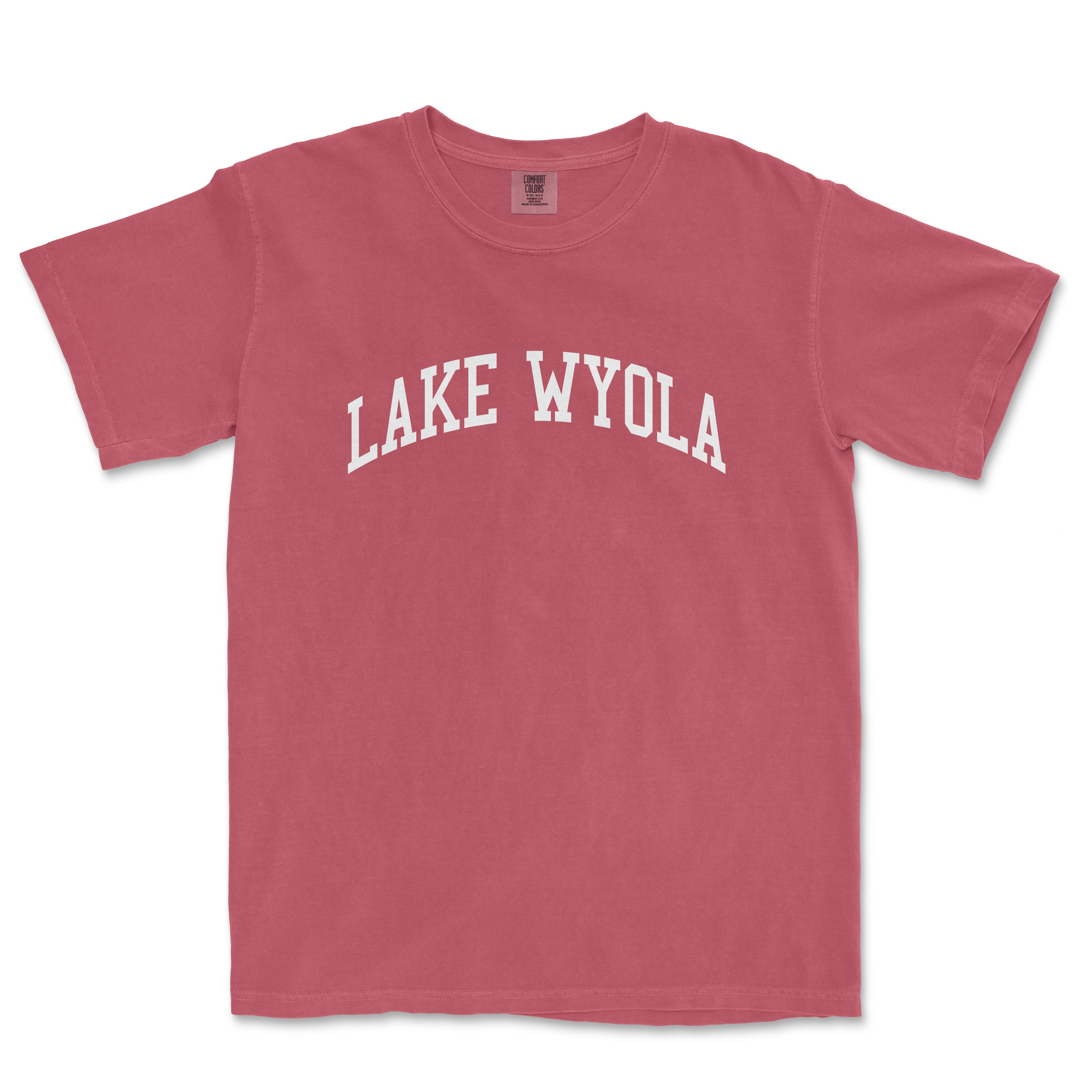 a red t - shirt that says lake wyola