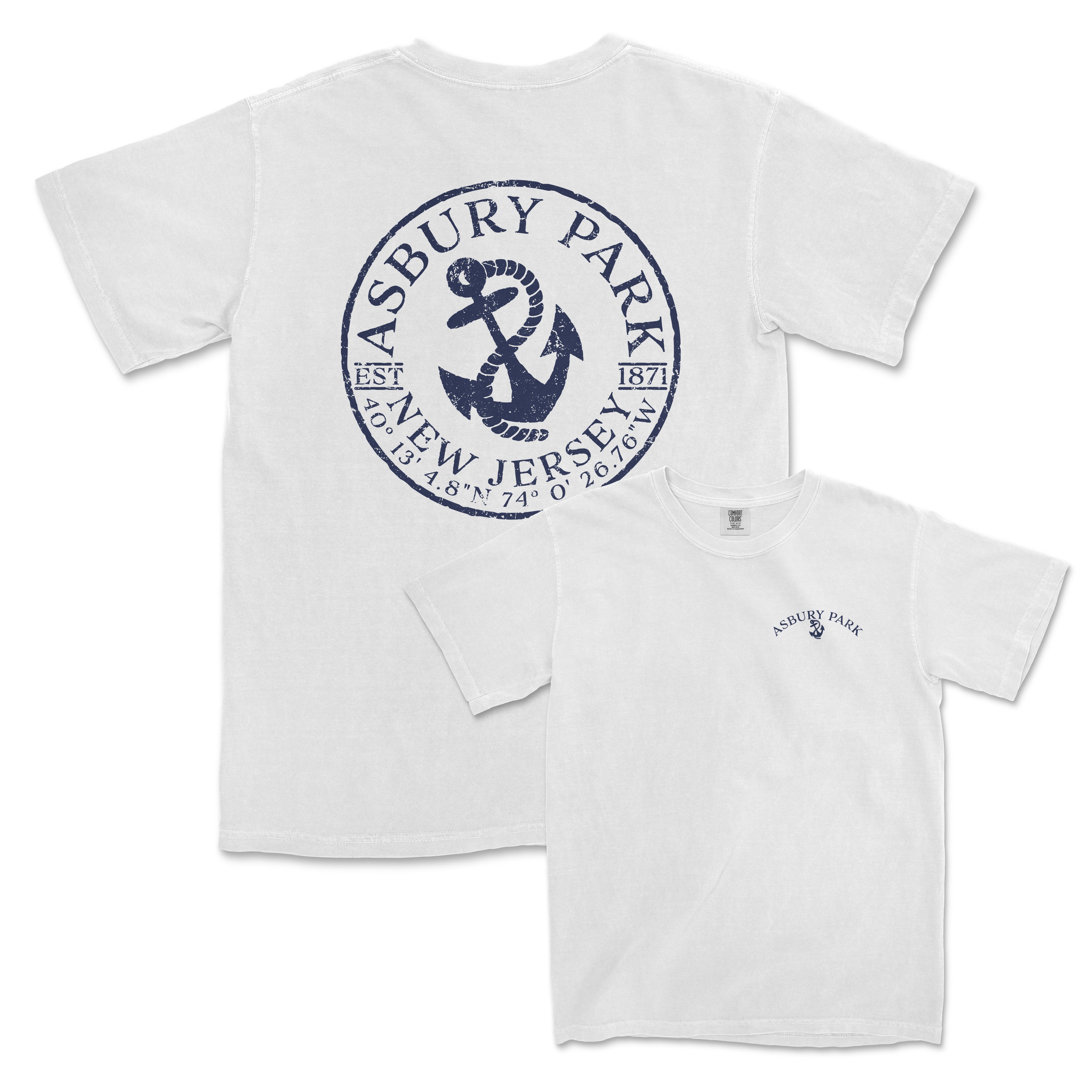 a white t - shirt with an anchor on it