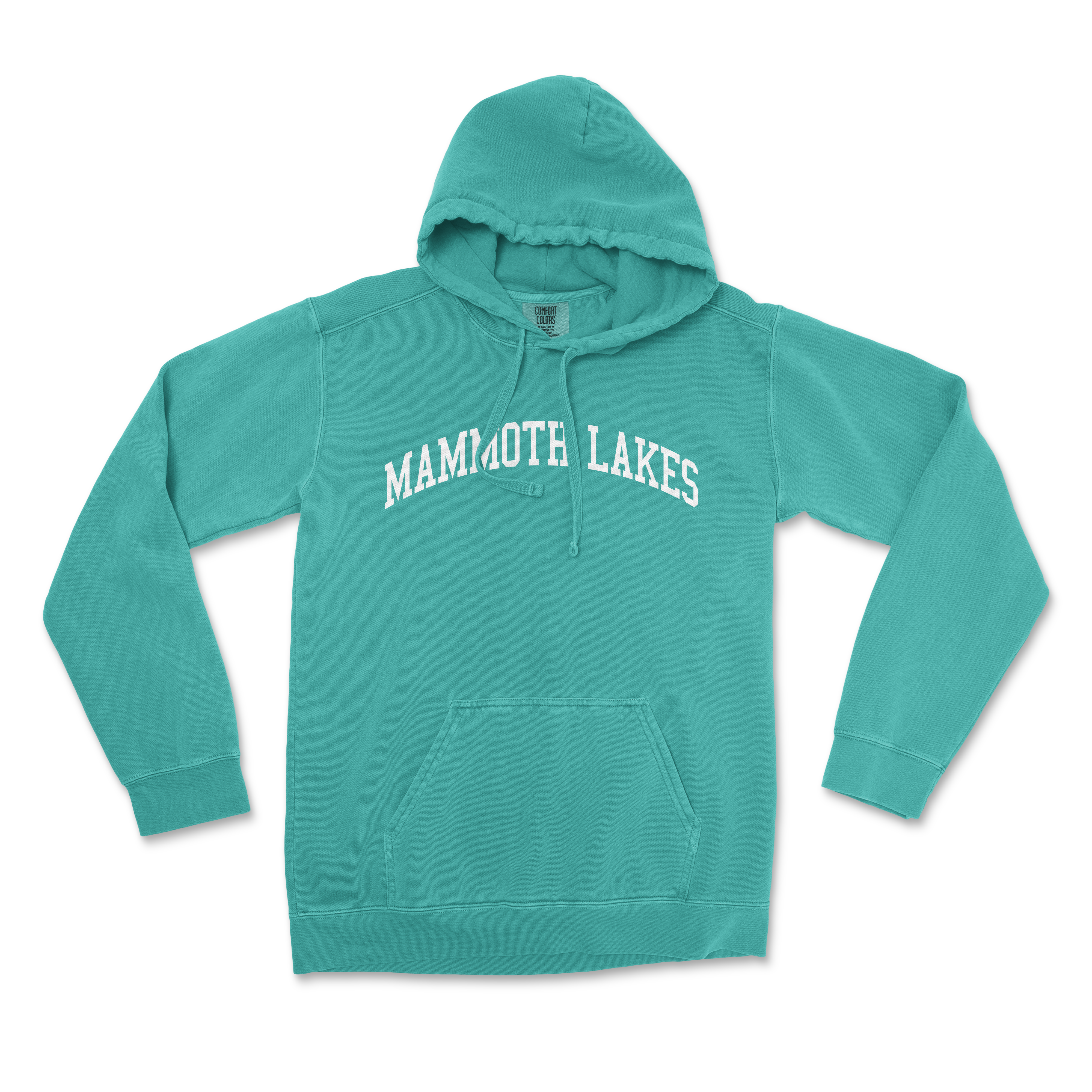 a green sweatshirt with the words mammoth lakes on it