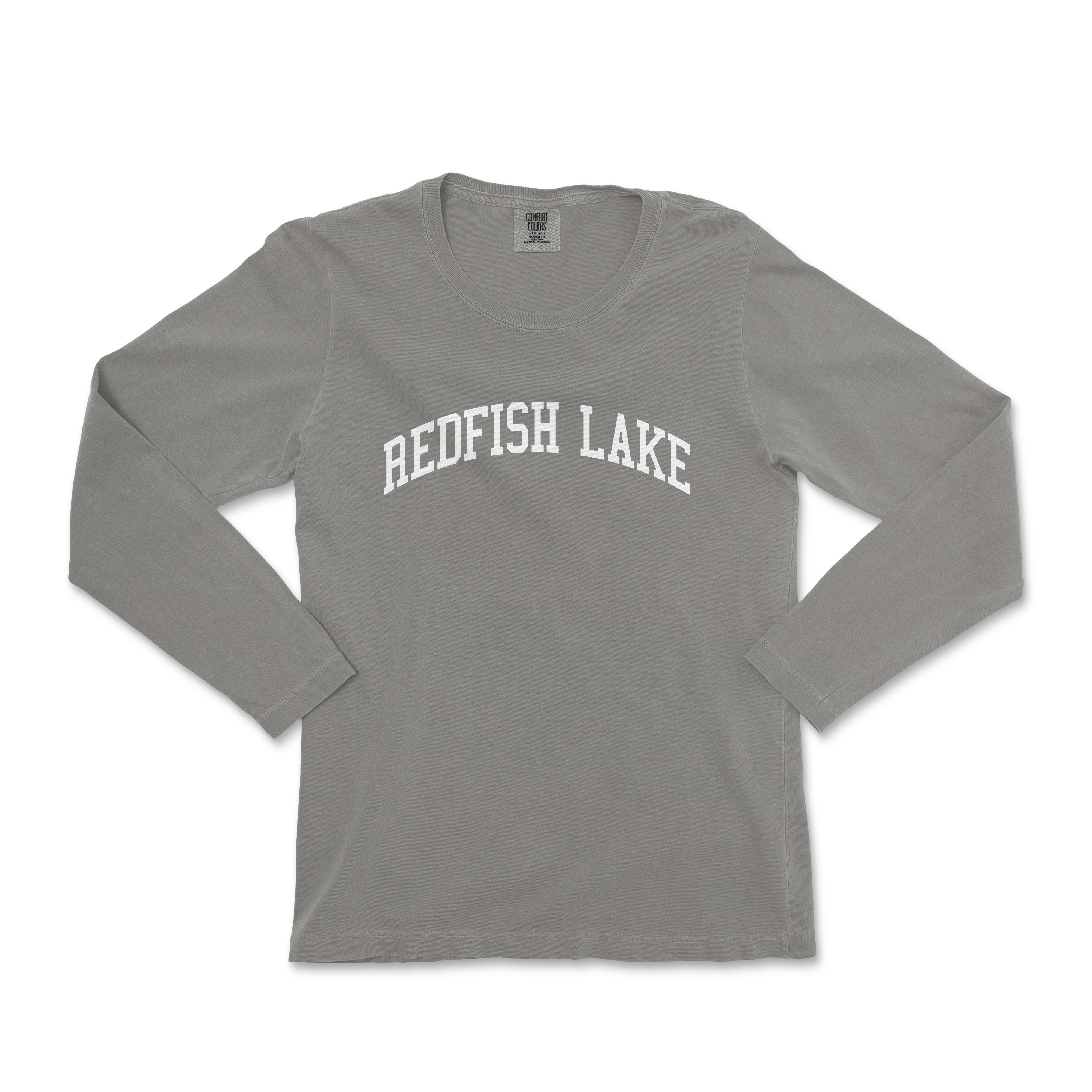 a long sleeved shirt with the words bedfish lake on it