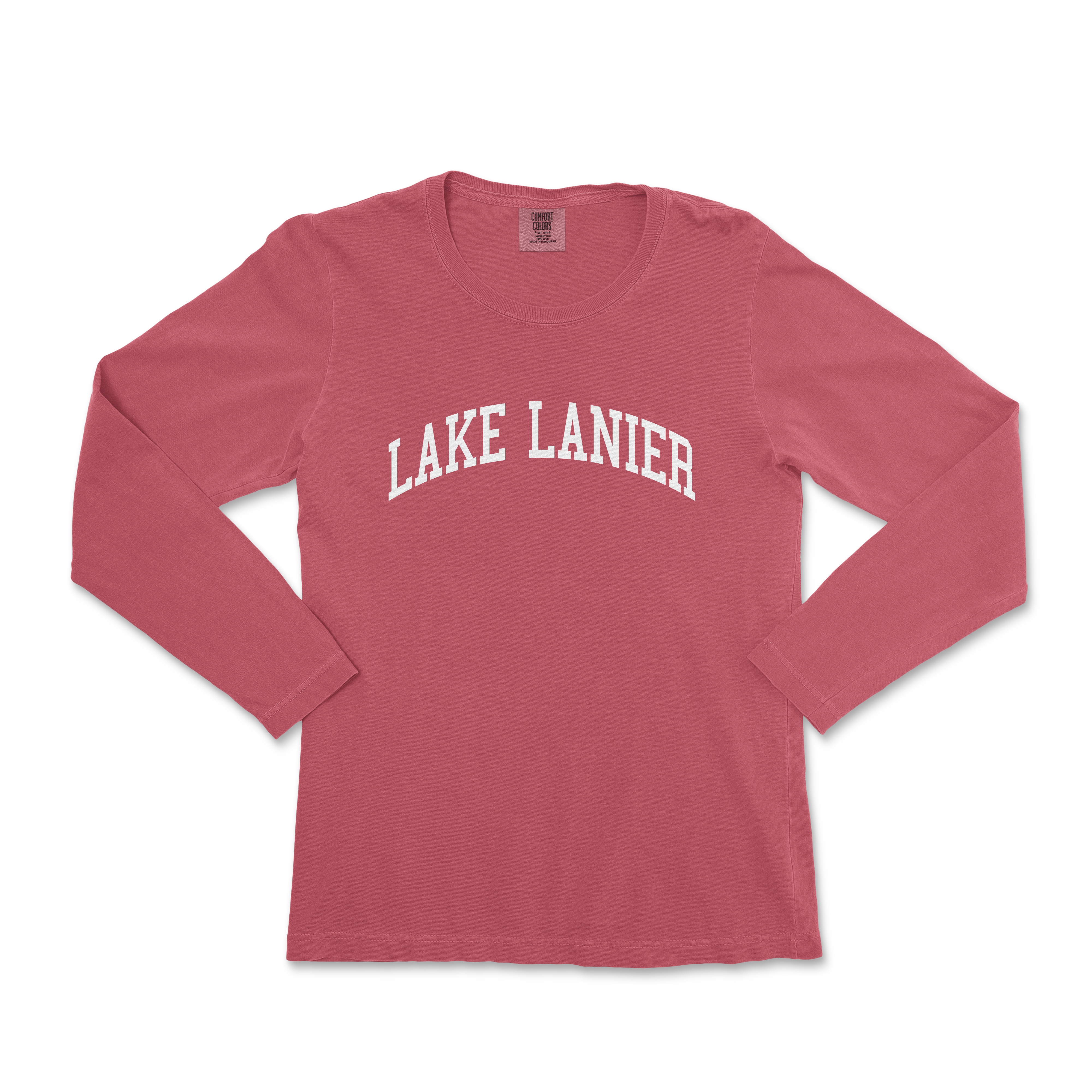 a women's long sleeve shirt with the word lake laner on it