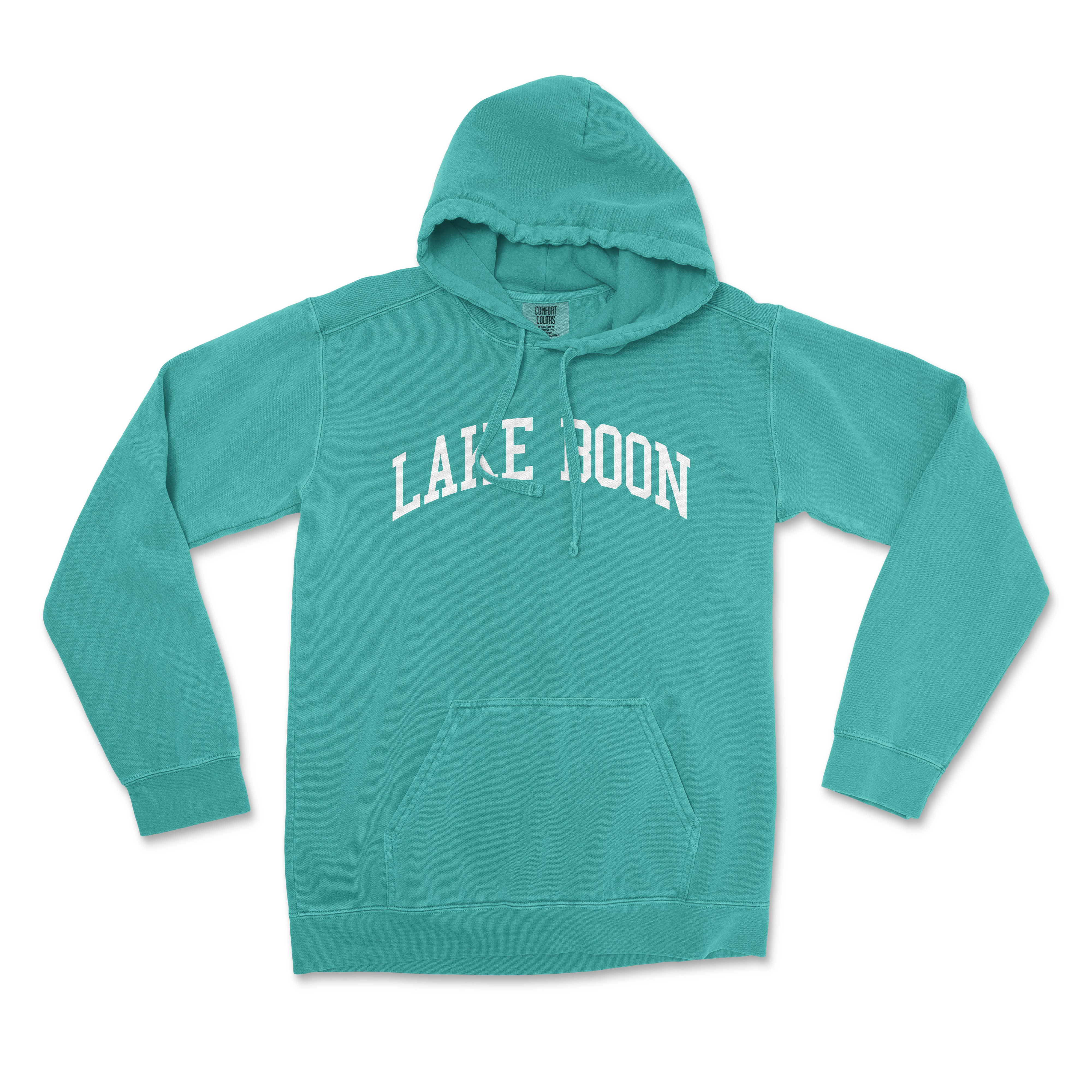 a green sweatshirt with the words lake room on it