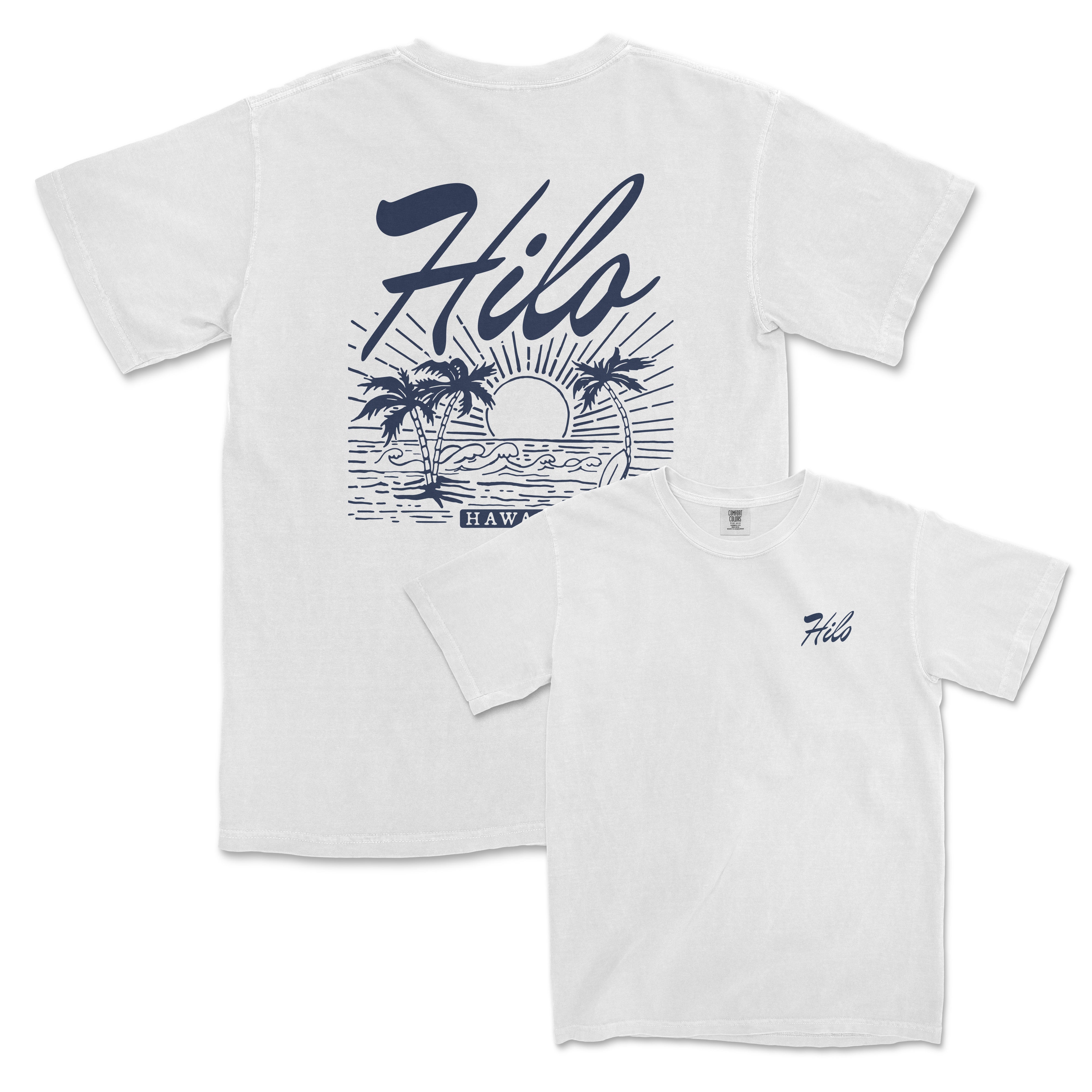 a white t - shirt with the words hello on it