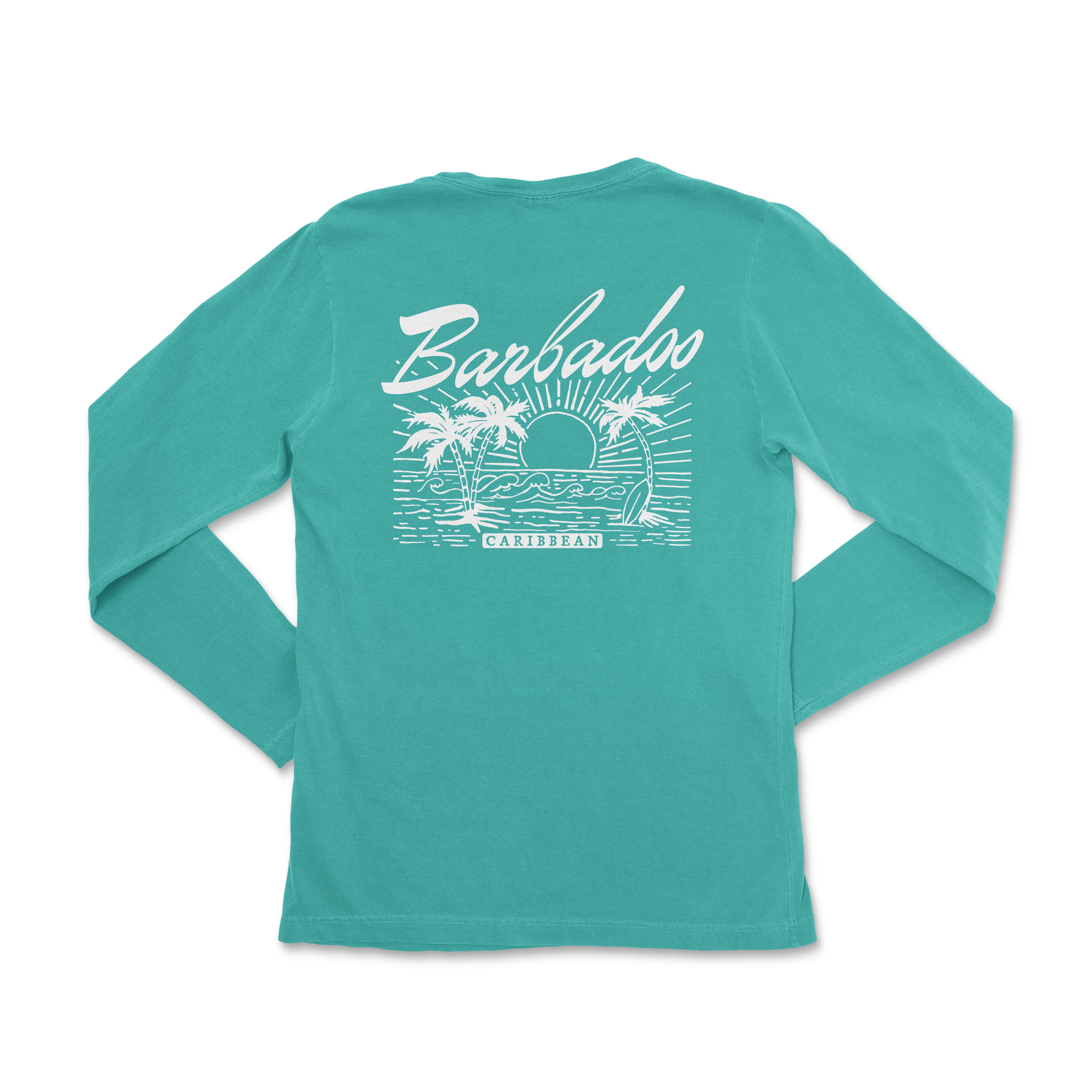 the back of a women's long sleeve shirt with the words, bar harbor