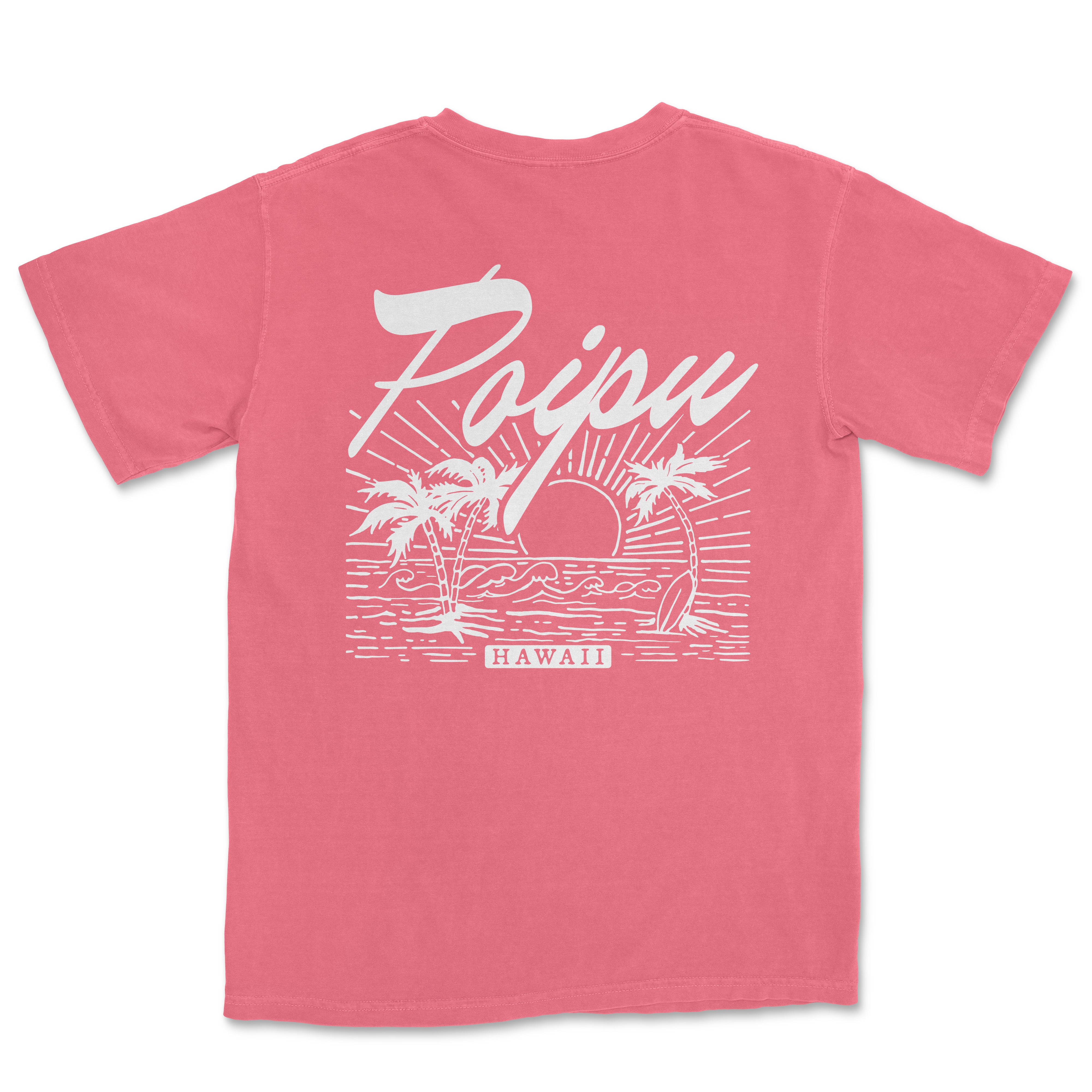 a pink t - shirt with the words fiji on it