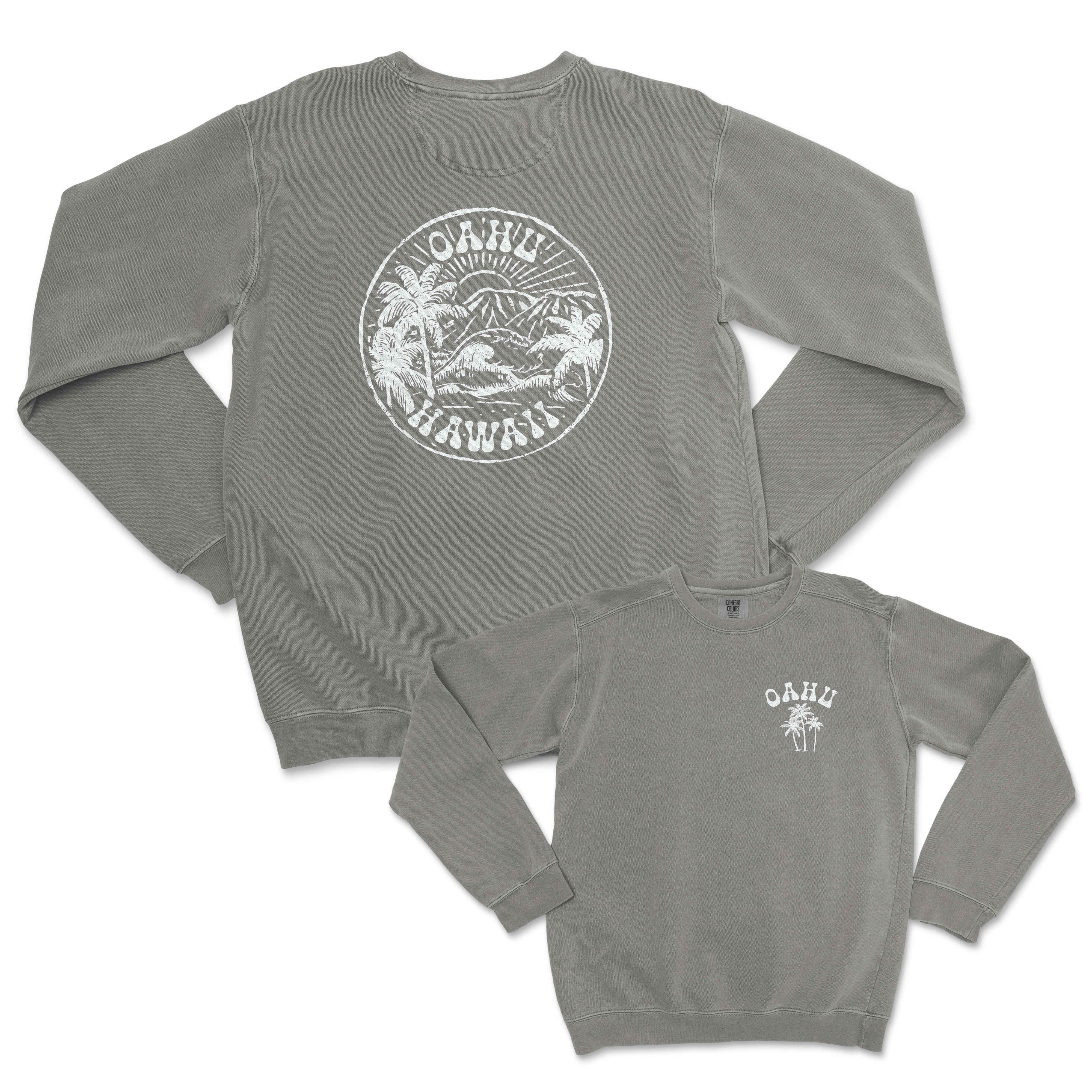 Oahu Hawaii Crewneck Sweatshirt