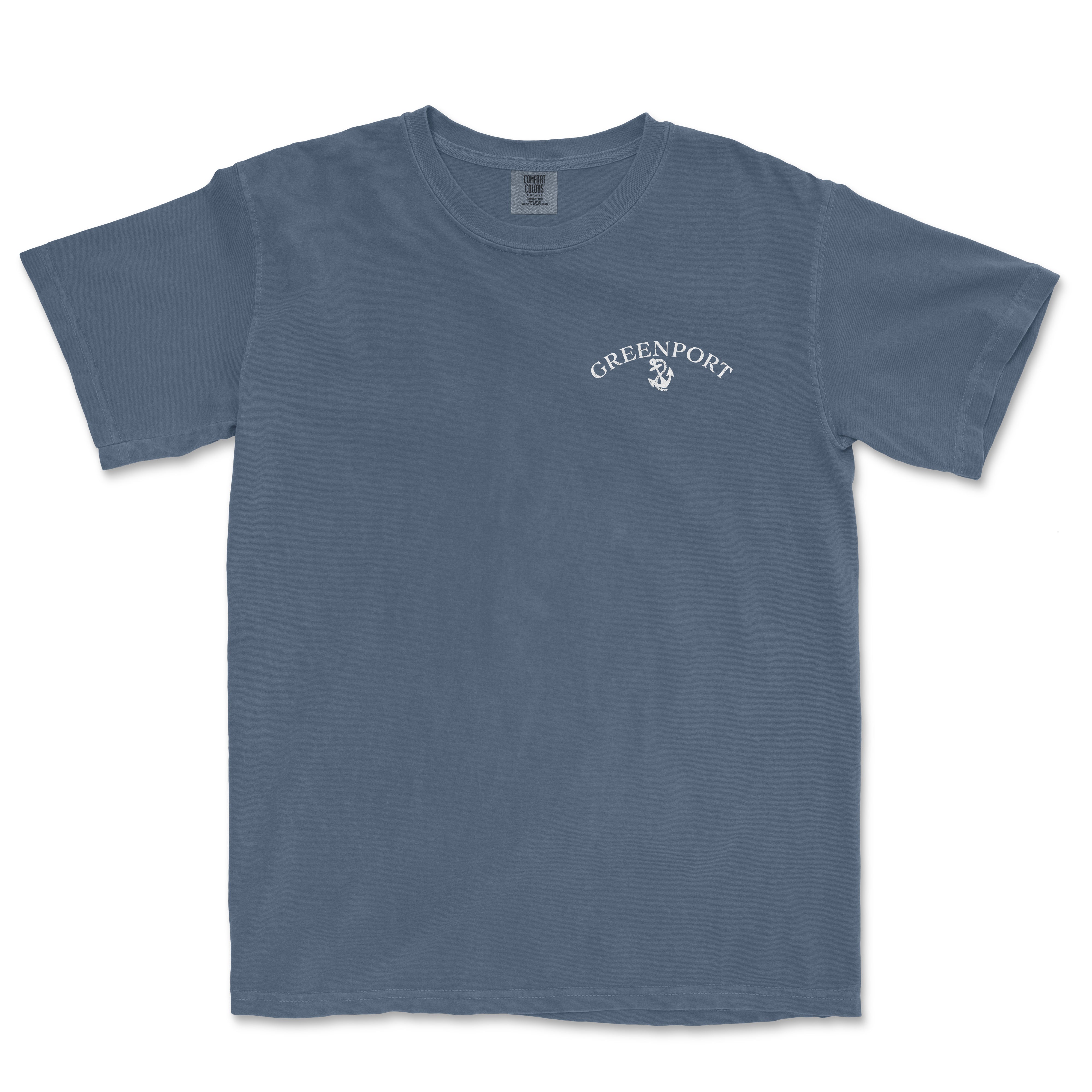 a blue t - shirt with the words greentown on it