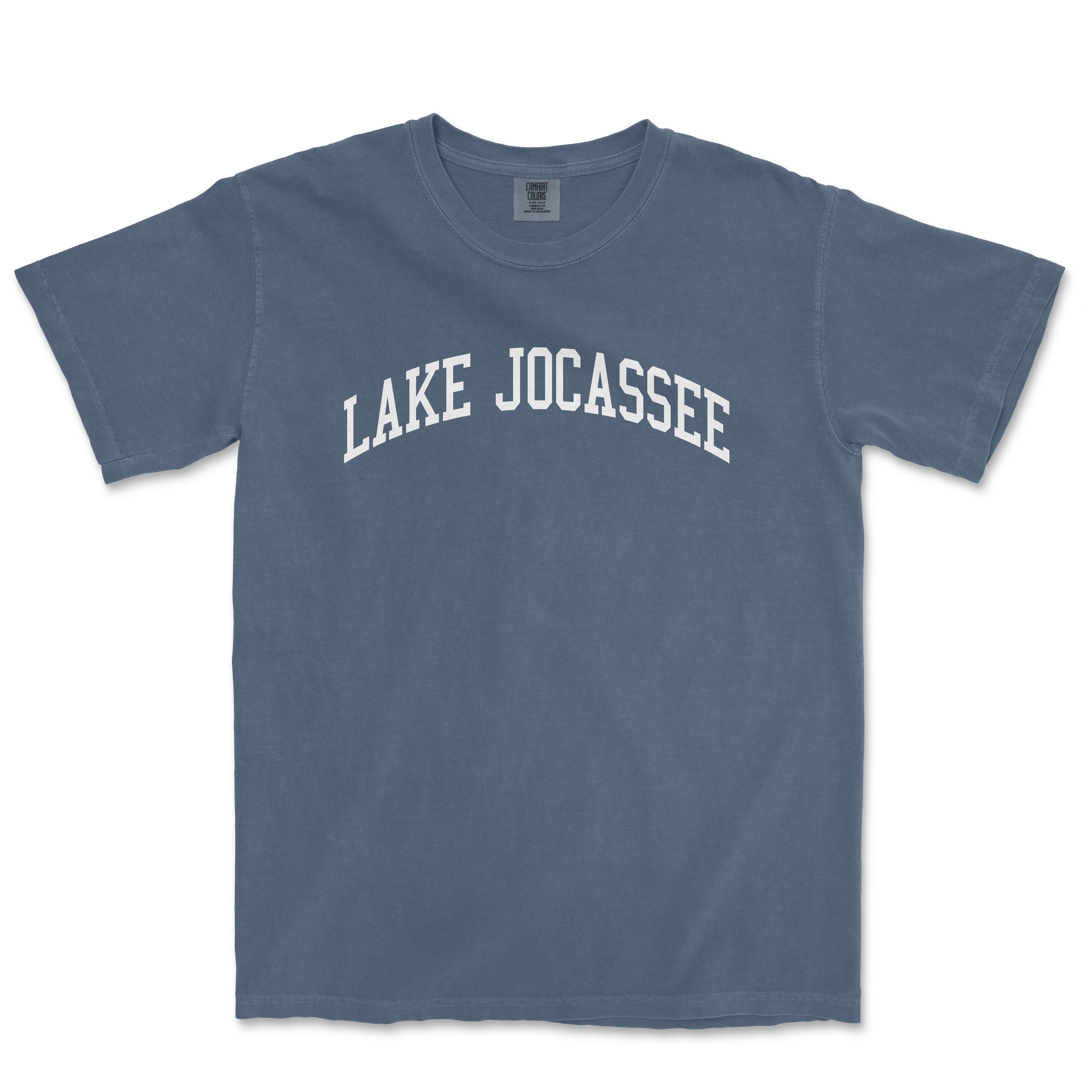 a blue lake jocasee t - shirt with the word lake jocasee