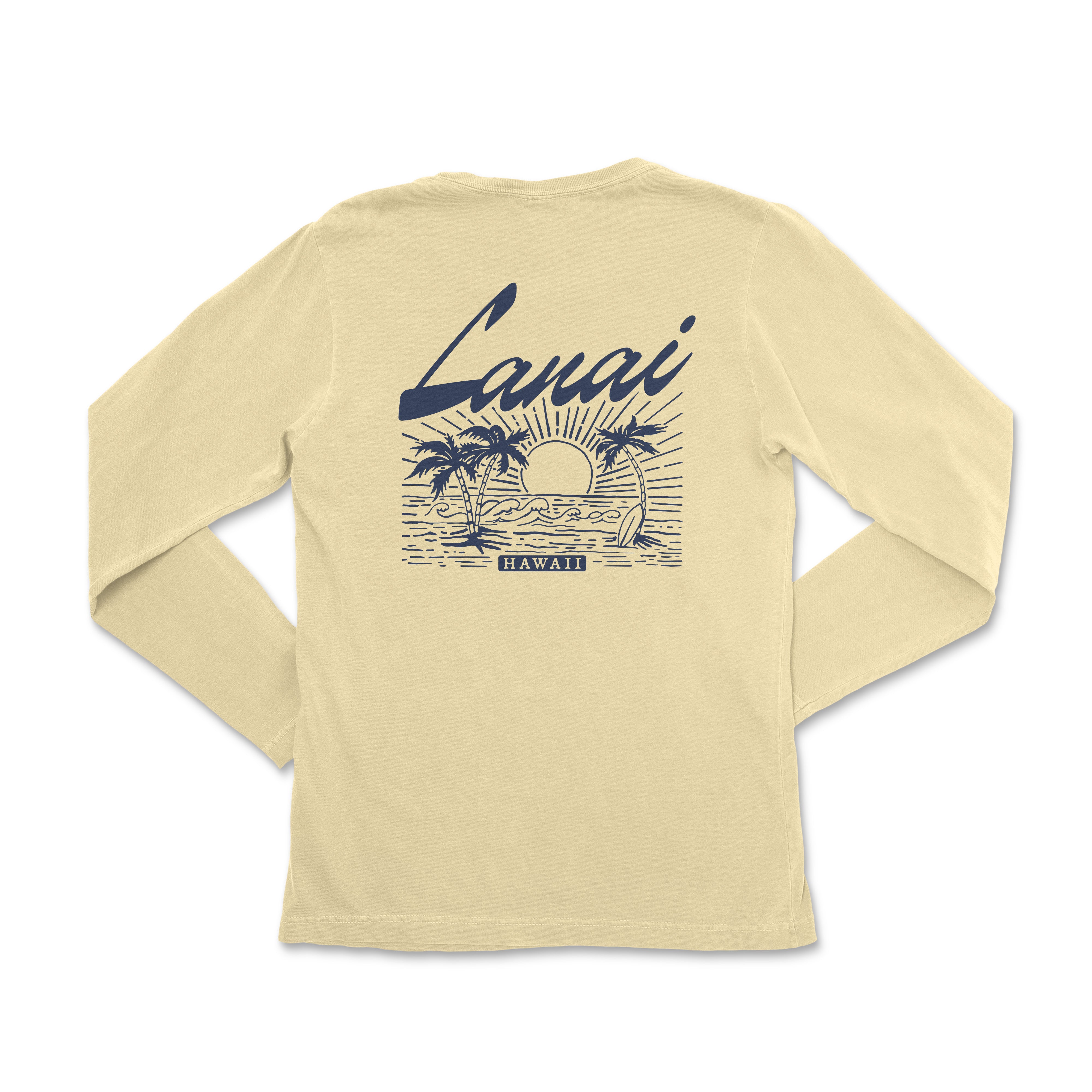 a women's long - sleeved shirt with a picture of a boat and