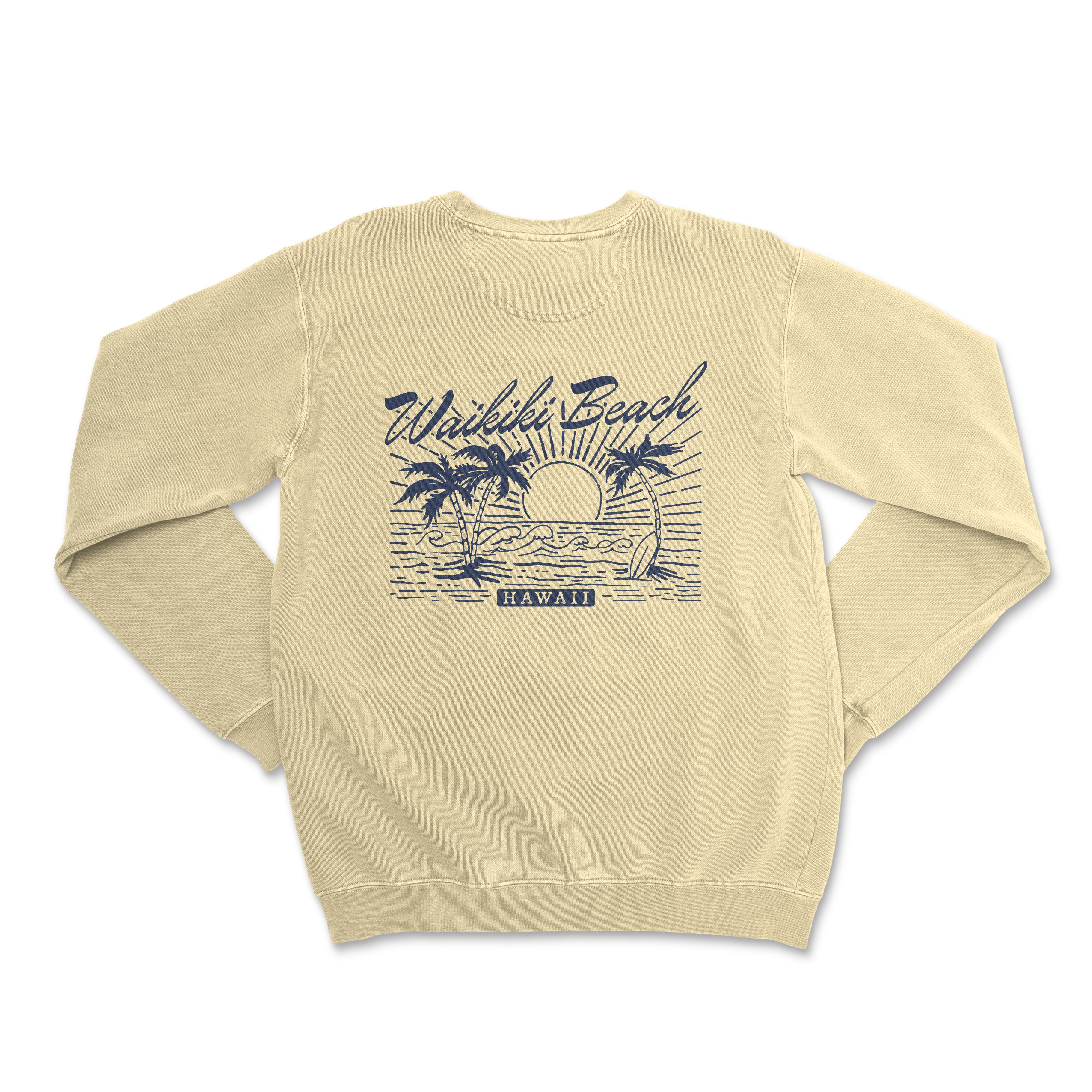 a white sweatshirt with a palm tree and the words world's beach on it