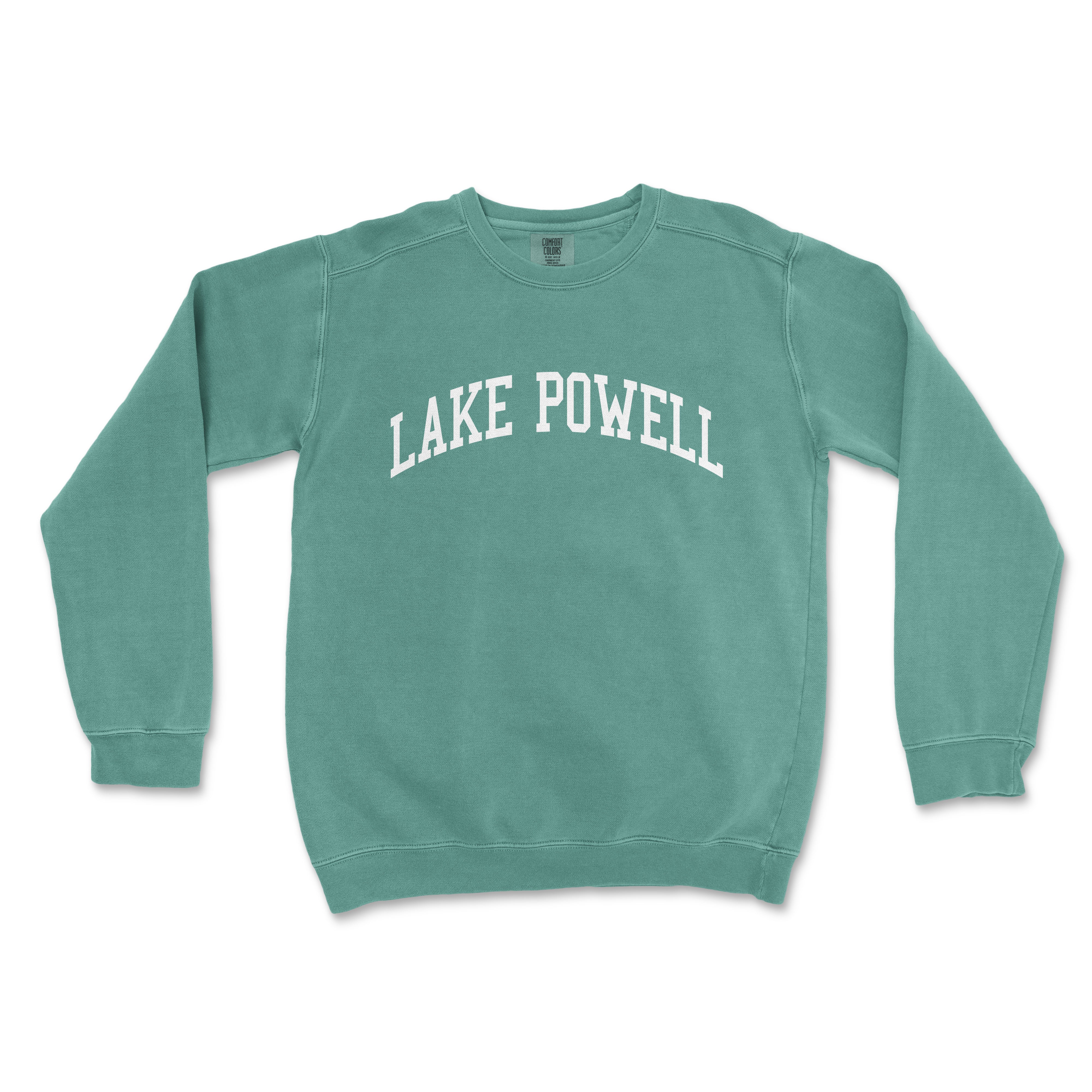 a green sweatshirt with the words lake powell on it