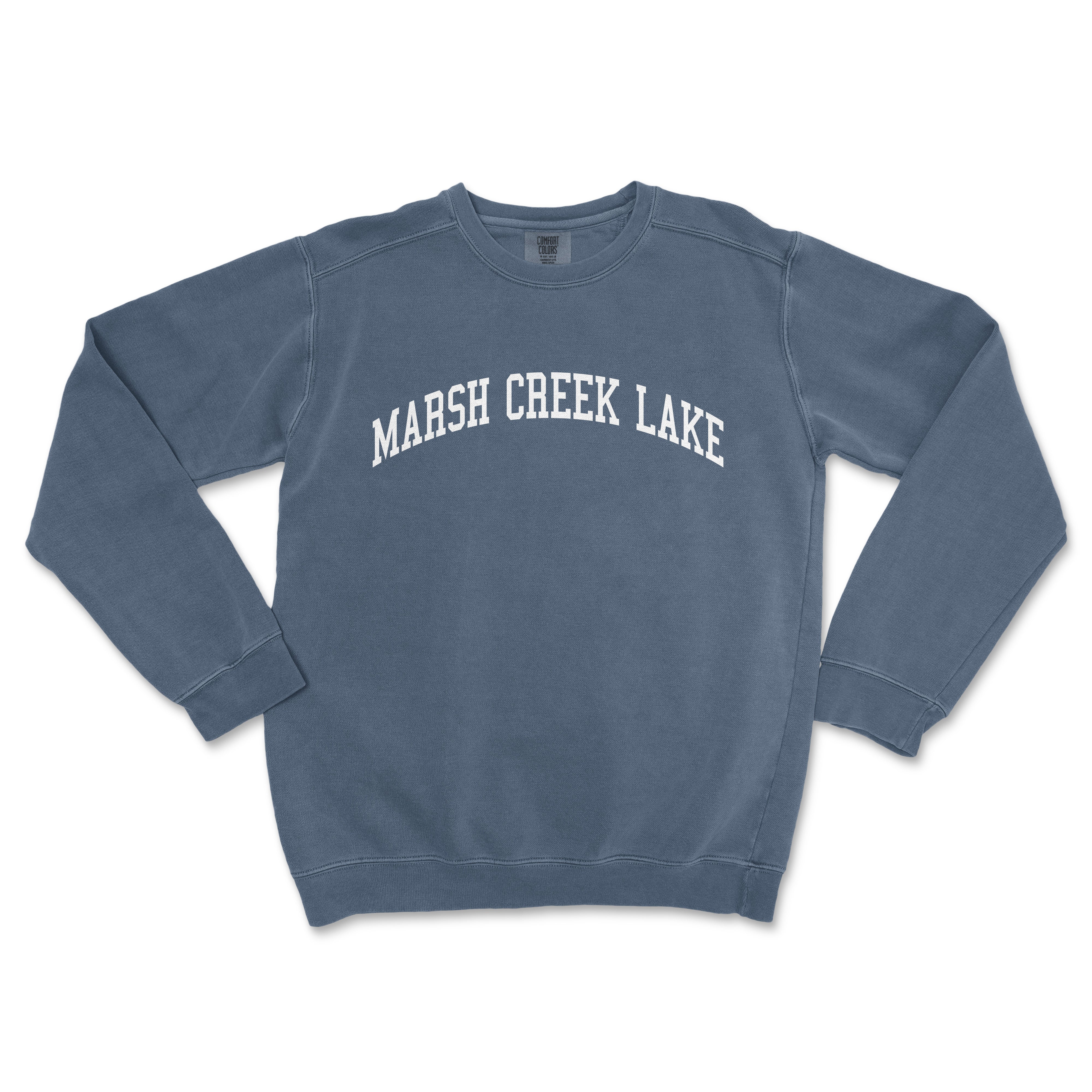 a sweatshirt with the words marsh creek lake on it