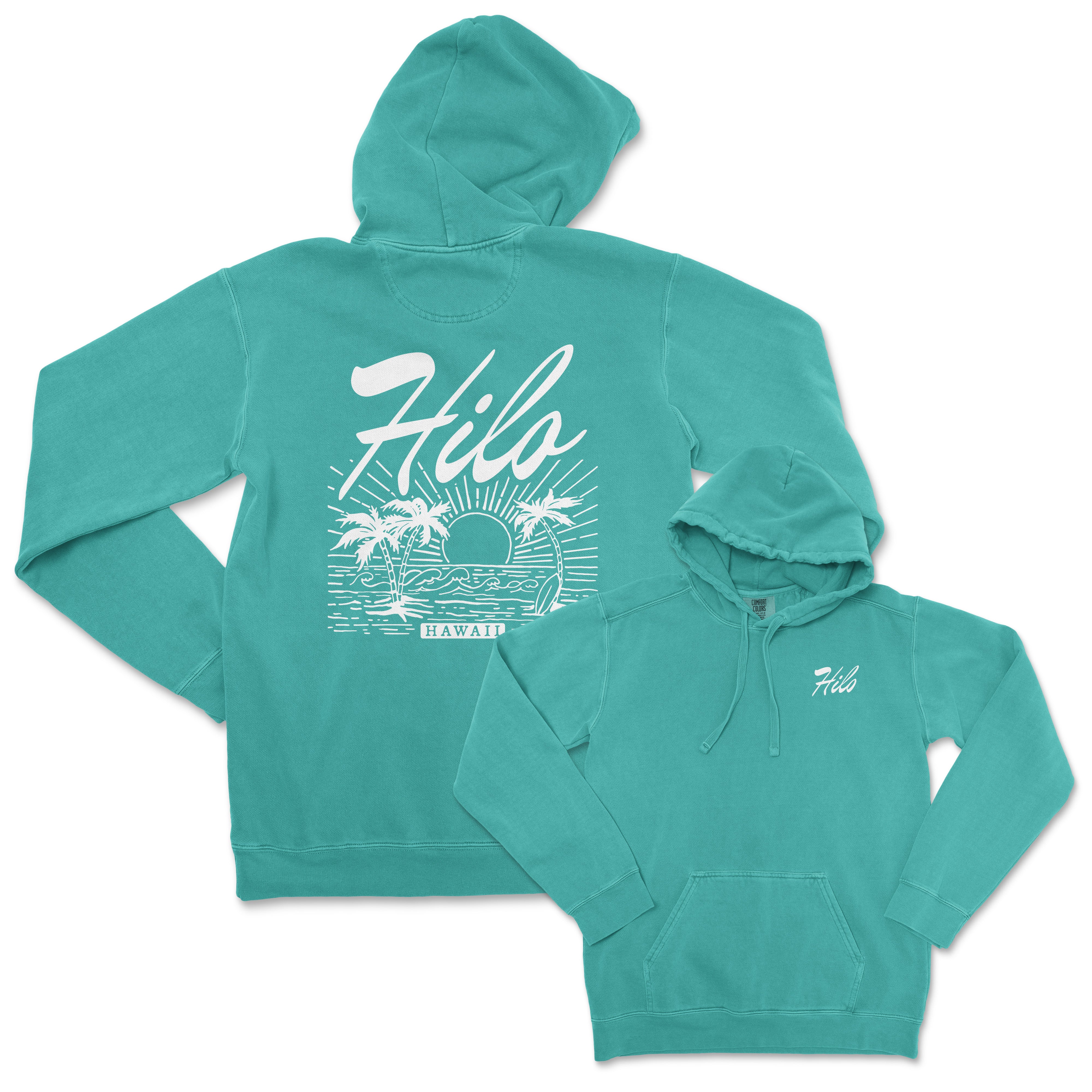 a green hoodie with the words fiji on it