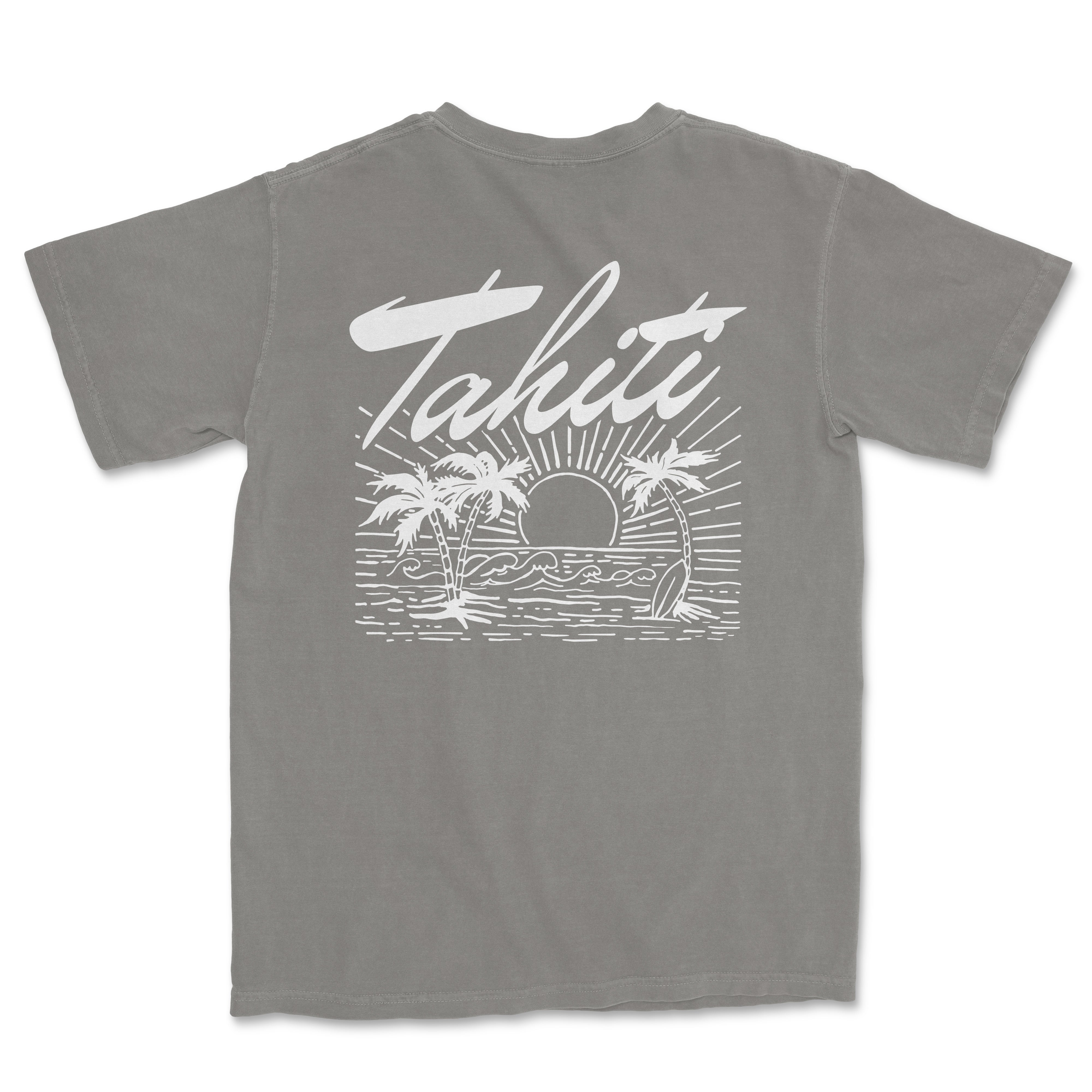 a t - shirt with the words tahiti on it